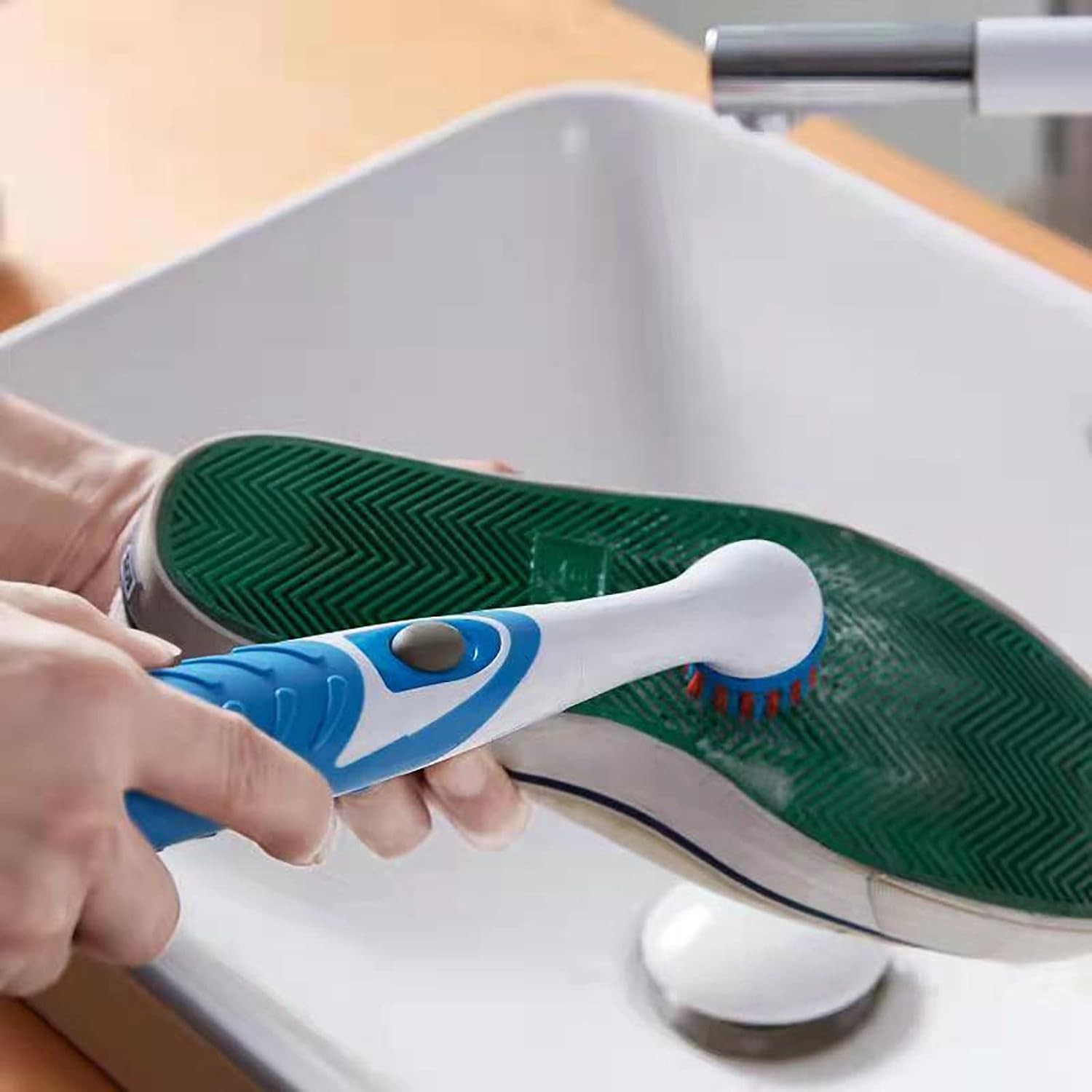 Electric Cleaning Brush Cordless Motorized 4 in 1 Brush Heads Bathroom Toilet