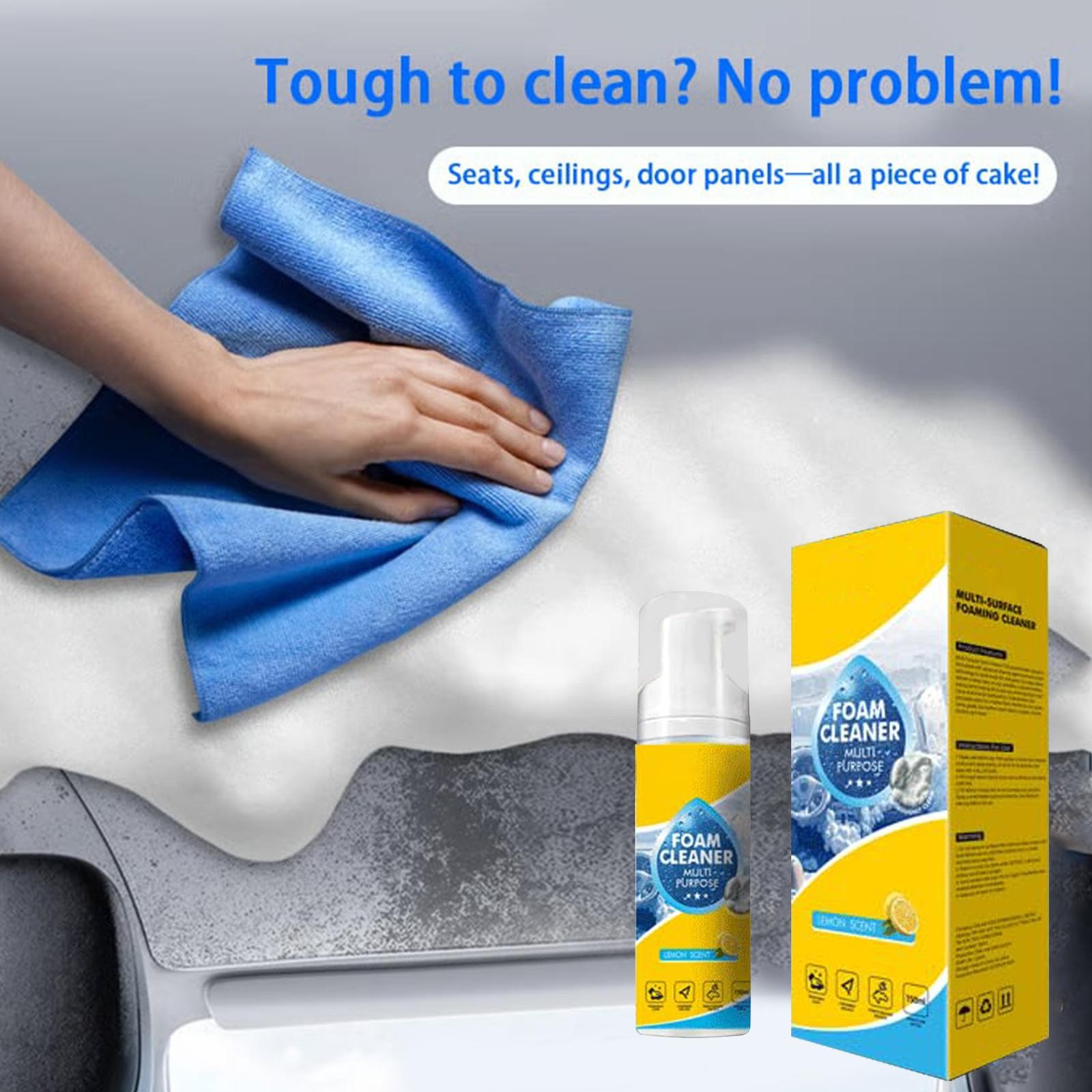 Multi-Enzyme Foam Cleaner,All-Purpose Deep Cleaning Spray For Car,Kitchen,Sofa