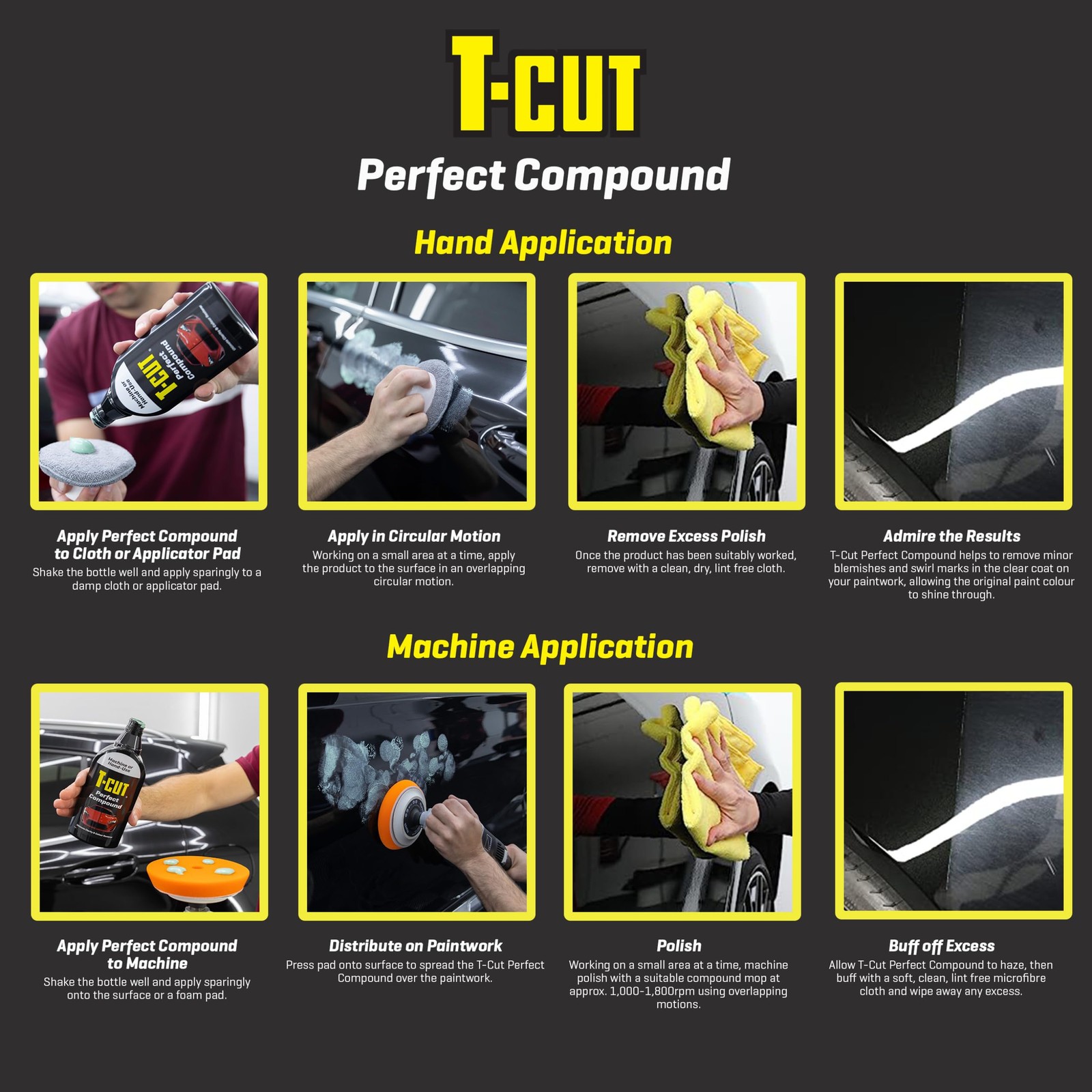 T-Cut Perfect Compound 17Fl Oz Removes Car Oxidation Scratches Blemishes –