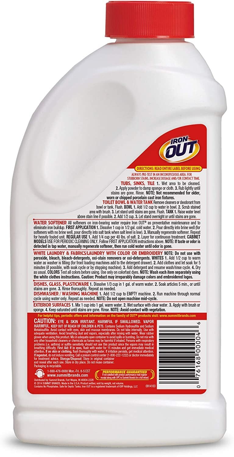 Iron Out 1.75 Lb Rust Stain Remover Powder – Quantity 6