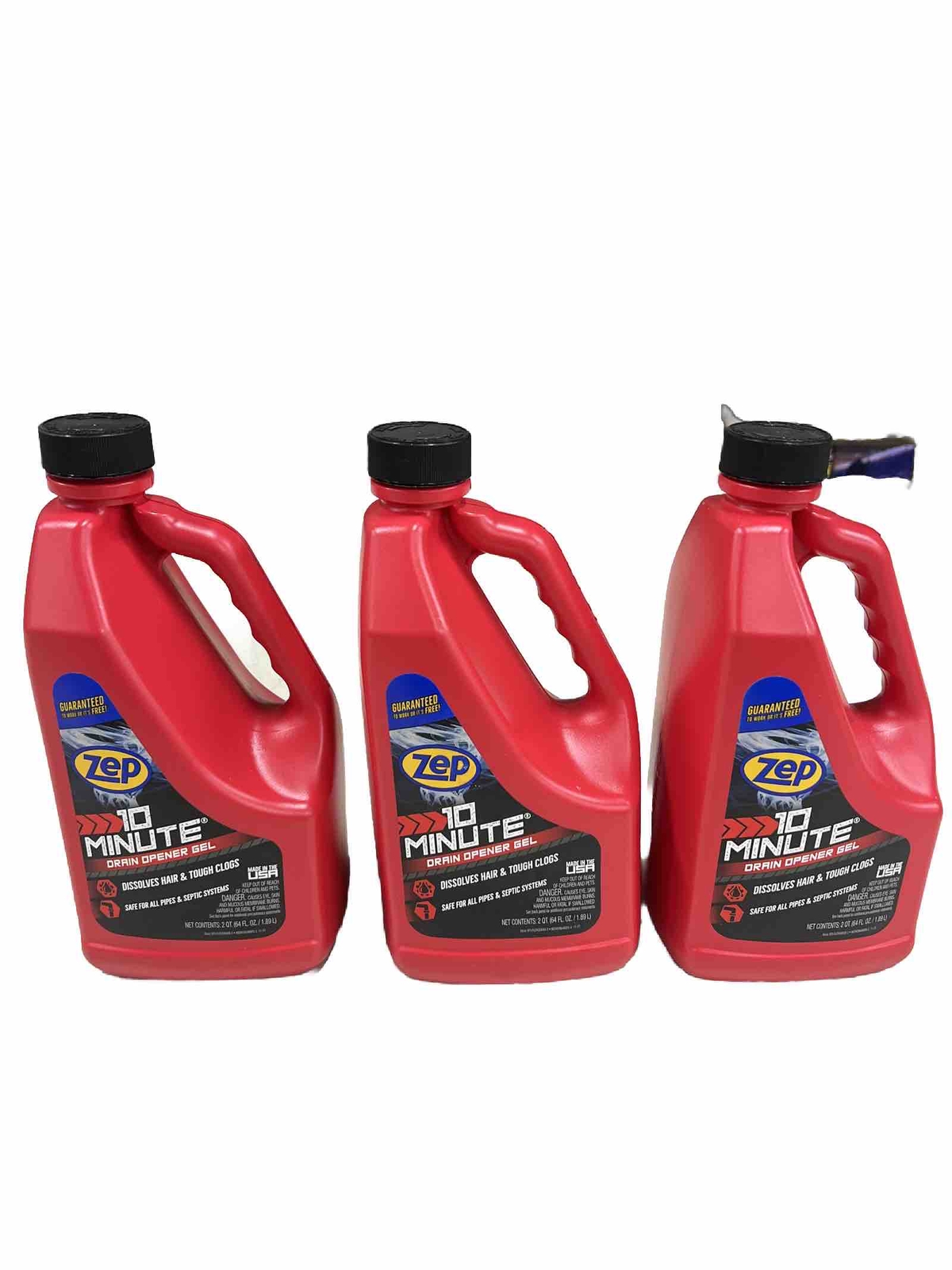 (3 PACK) ZEP 10-Minute Drain Opener Gel 64 Oz Each