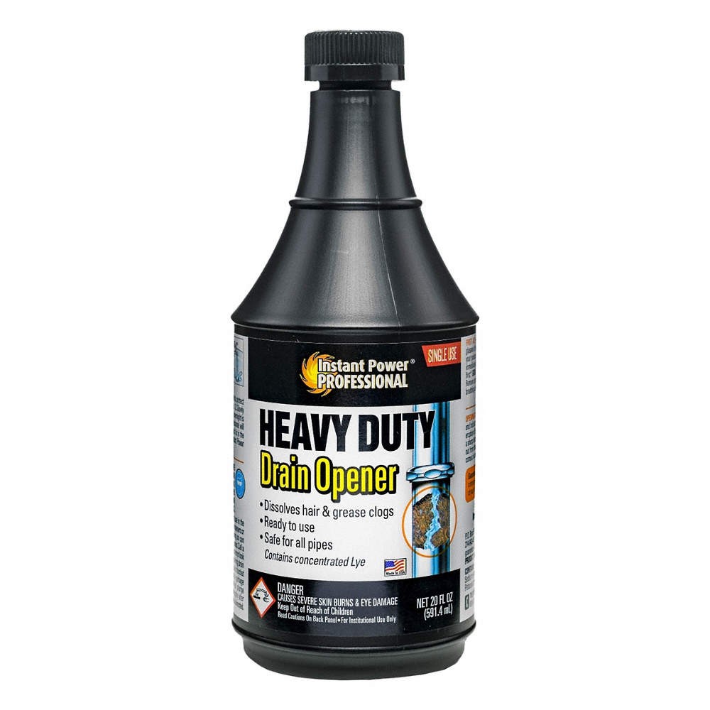 INSTANT POWER PROFESSIONAL 8877 Drain Opener,Bottle,20 oz,Liq 240P22