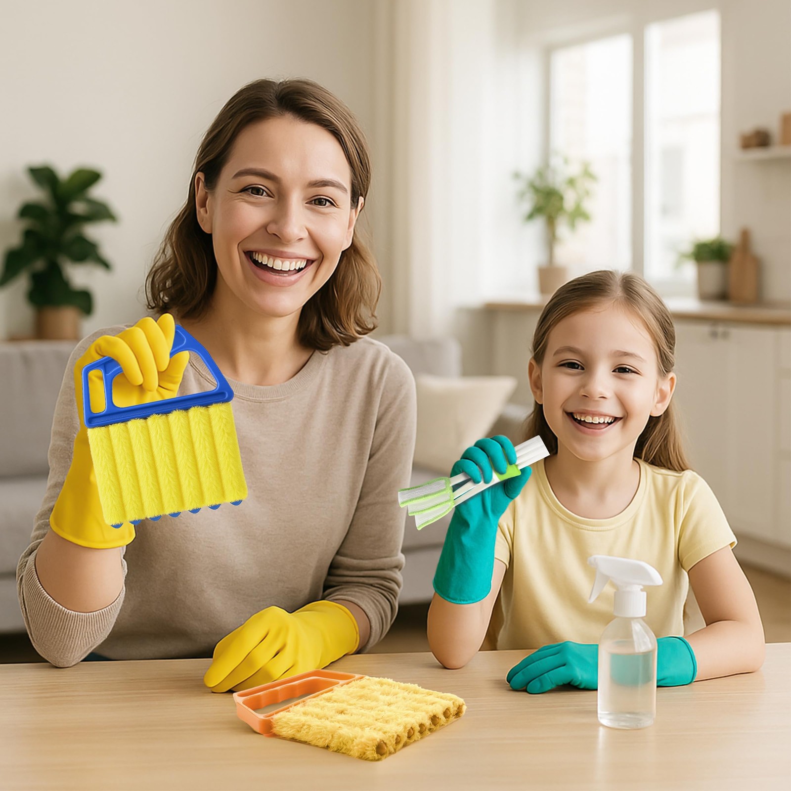 Blind Cleaner Duster Tool – 2 Pcs 7 Fingers Anti-Shedding Window Blind Cleane…