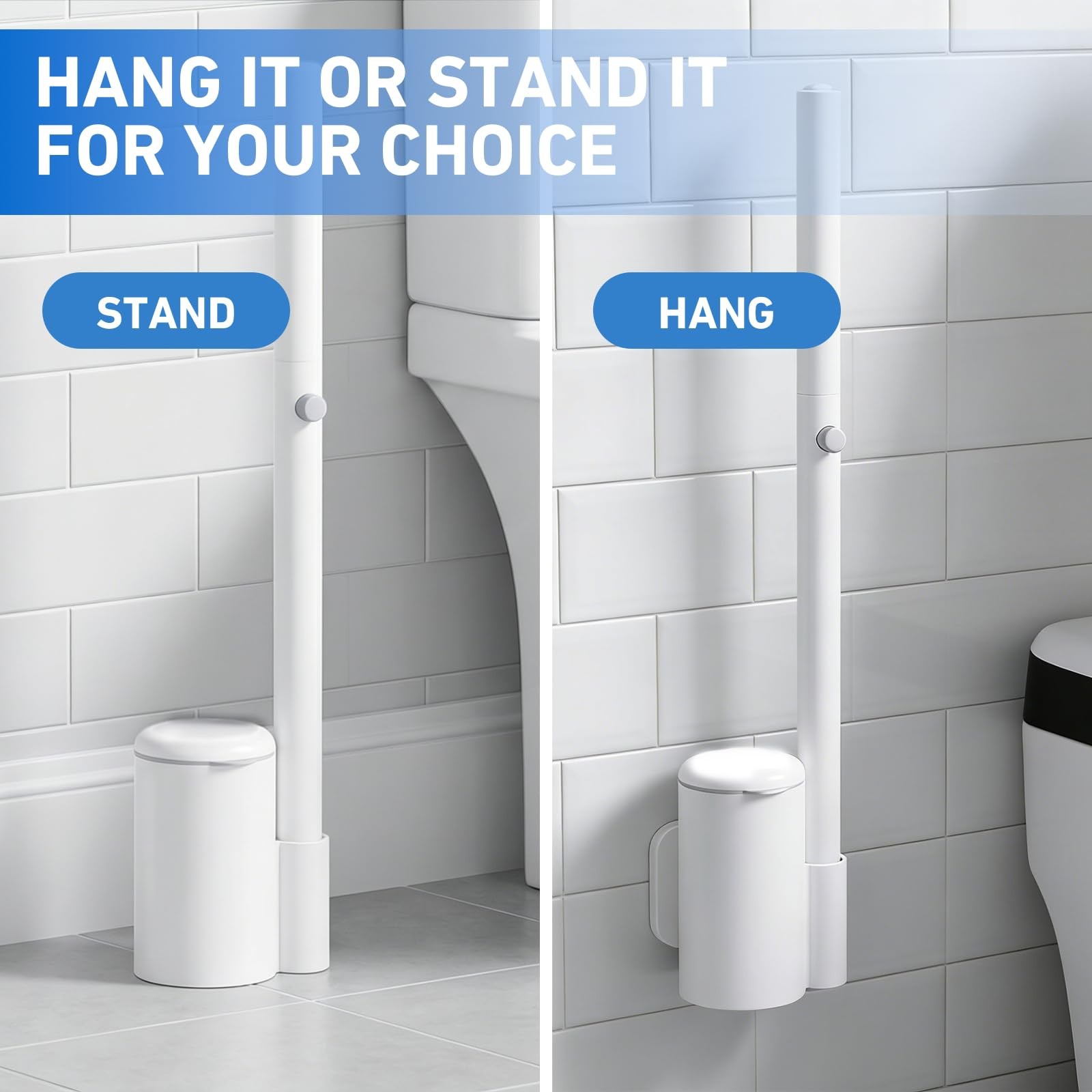 Disposable Toilet Brush 2 Pack- Toilet Bowl Cleaner, Toilet Bowl Brush, Each …