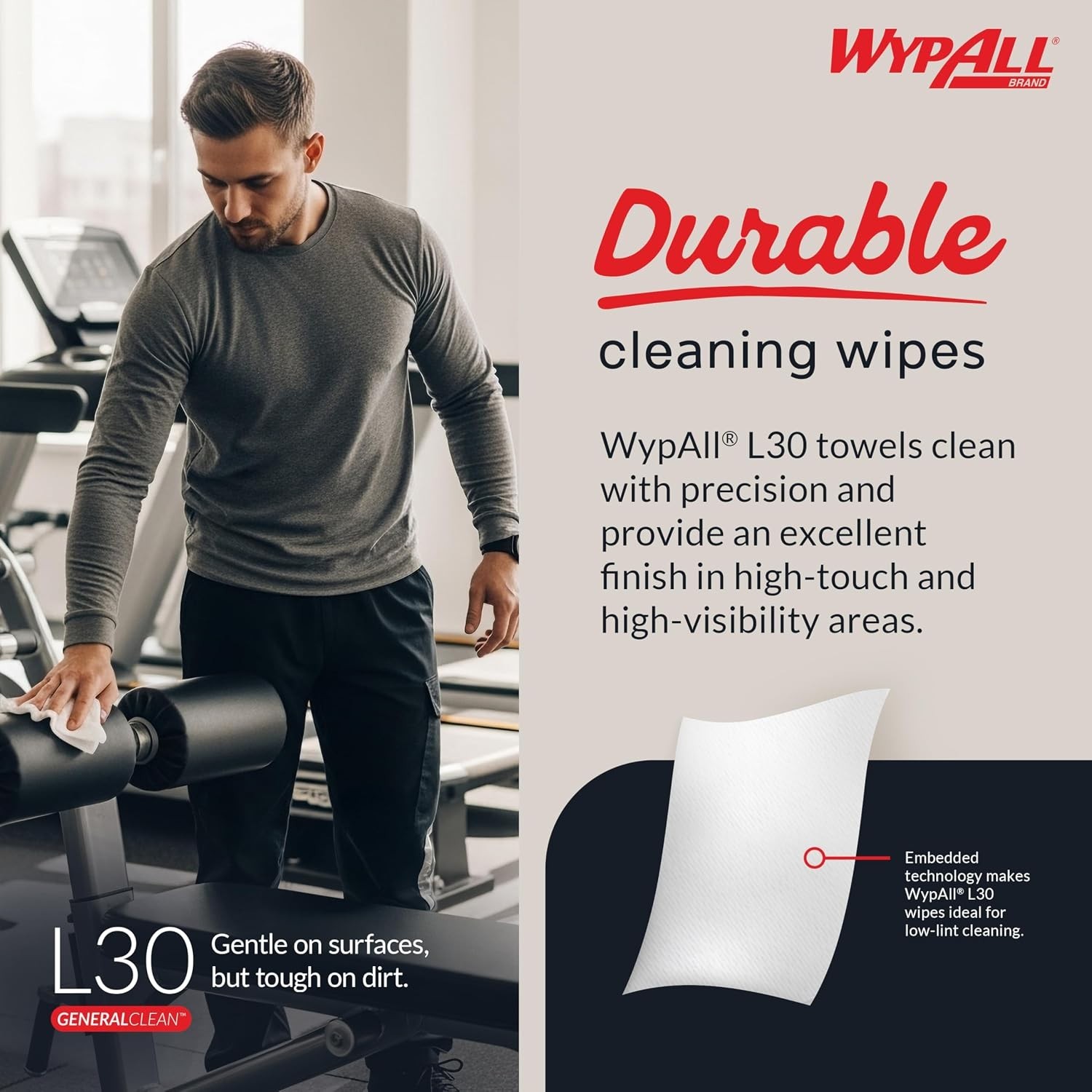 GeneralClean L30 Heavy Duty Cleaning Wipes: 12 Packs of 90 Strong, Soft Sheets