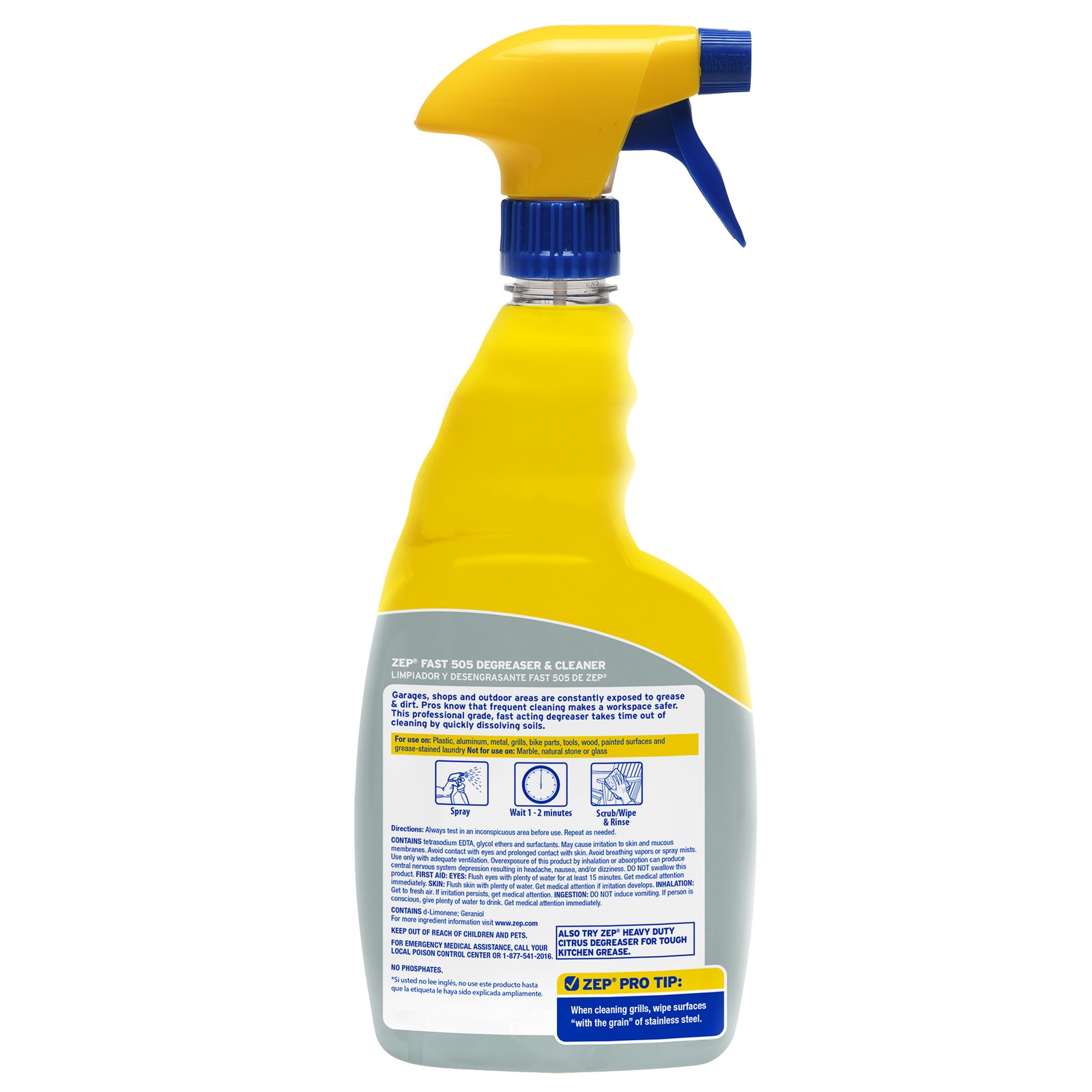 Zep Fast 505 Cleaner and Degreaser – 32 oz (Case of 2) ECZU505322 – Fast Acting,