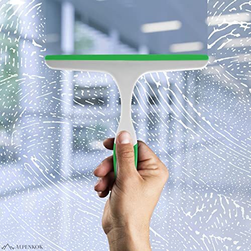 4 Pack Shower Squeegee for Glass Doors Tiles Mirrors Car Windows, 9.5 Inch