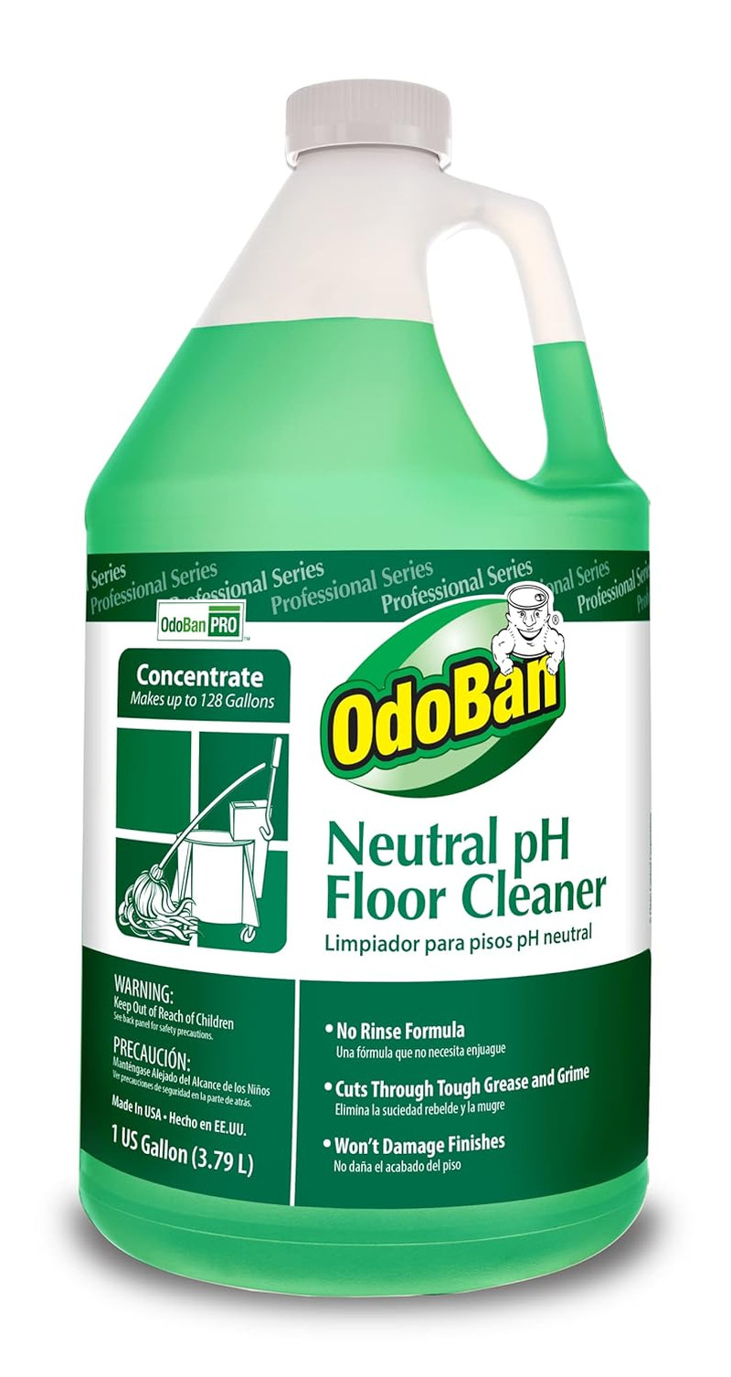 OdoBan Professional Series Neutral pH No Rinse Floor Cleaner Concentrate, 1 Gall