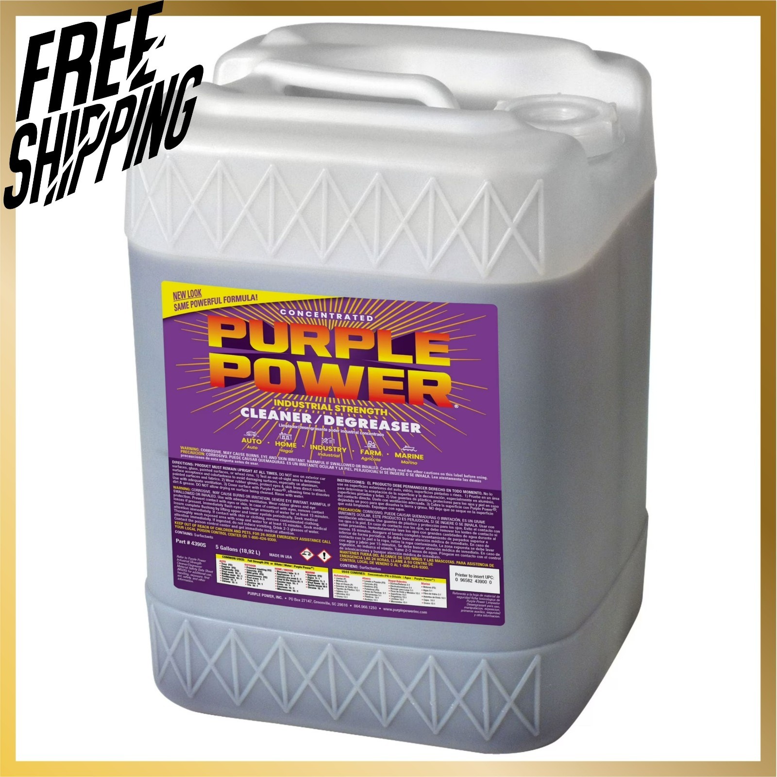 Purple Power Industrial Strength Cleaner and Degreaser, 5 Gallon