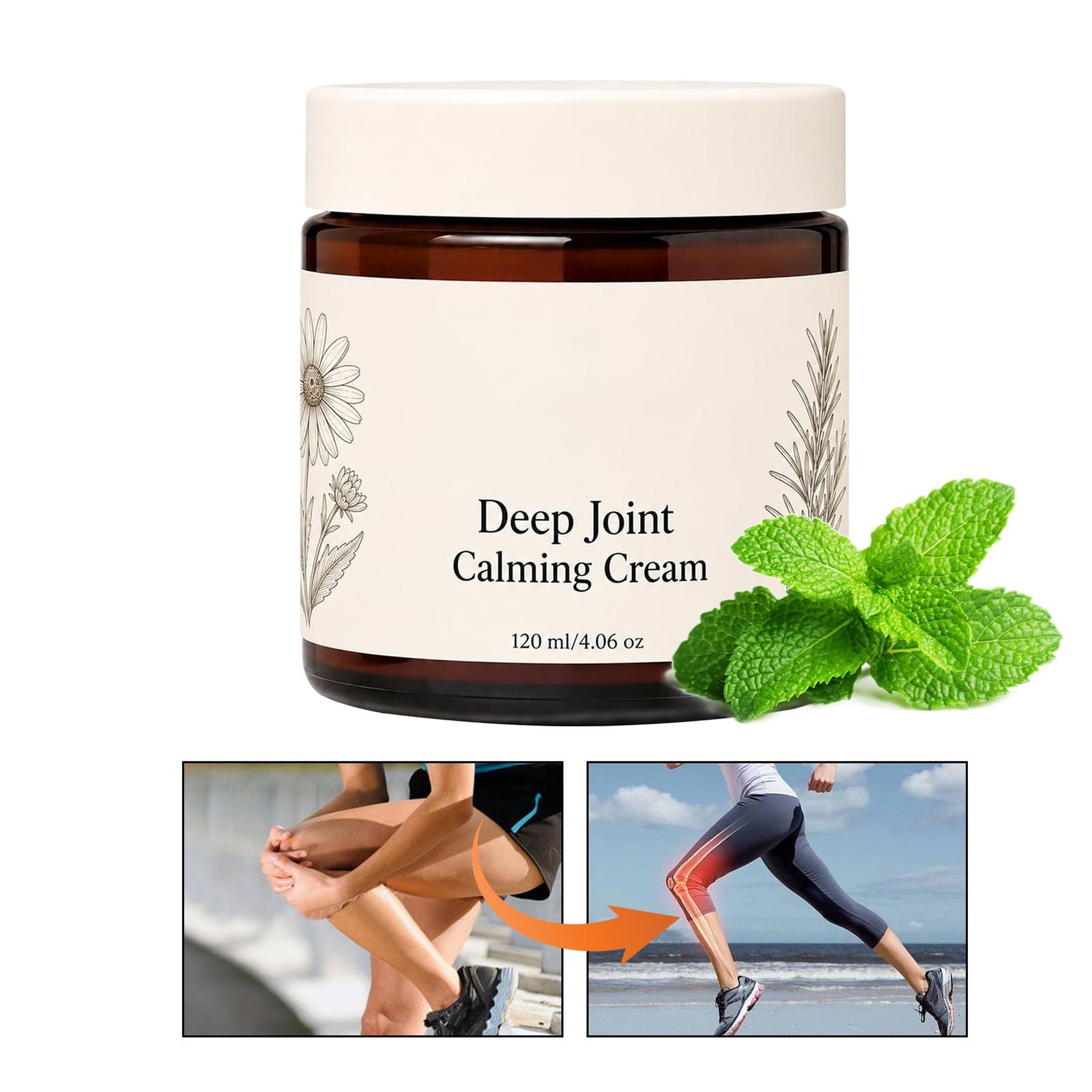 Nepimi Organics Deep Joint Calming Cream,Moisturizing Massage Topical Body Cream