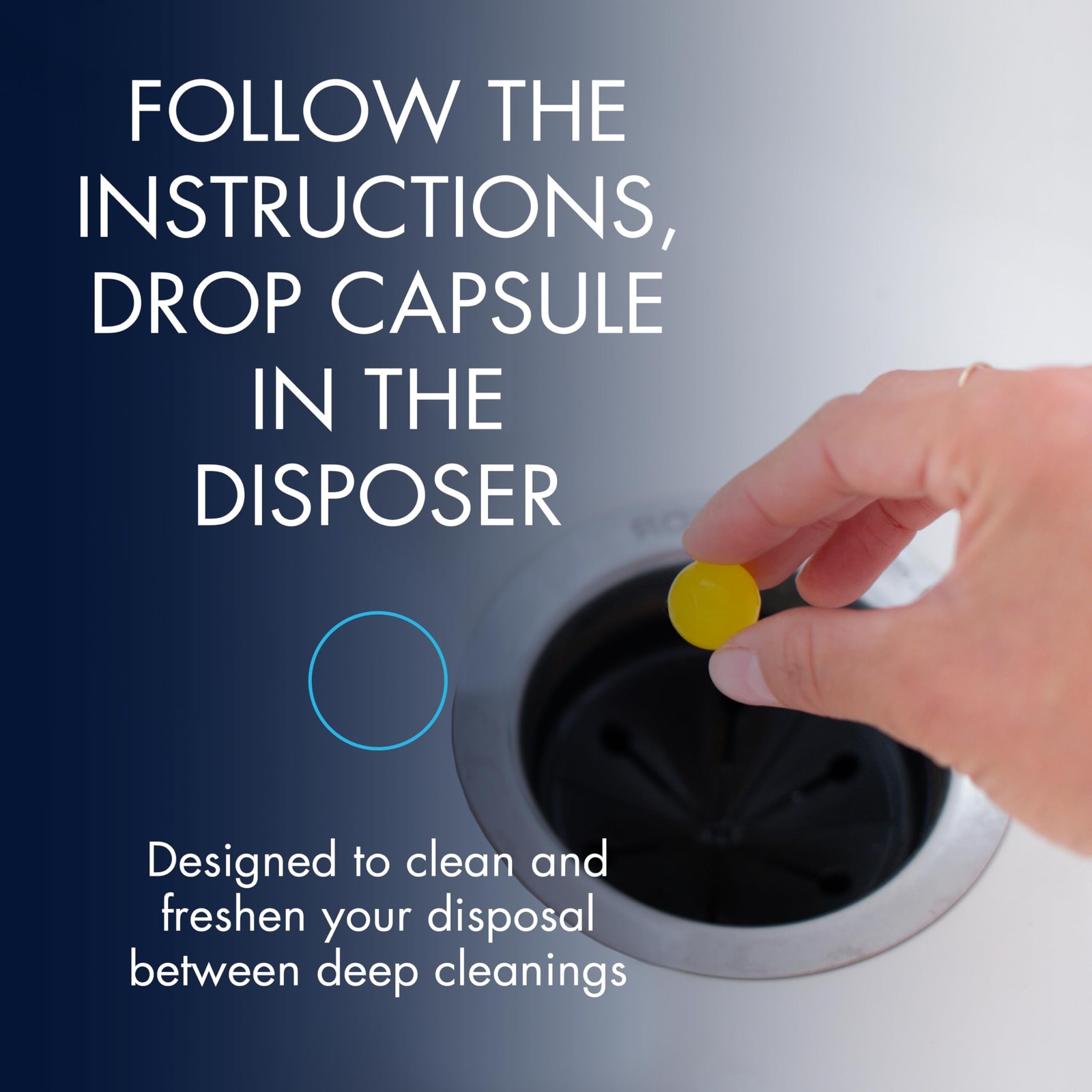 Glisten Garbage Disposer Freshener, Sink Disposal Odor Eliminator, Quick and