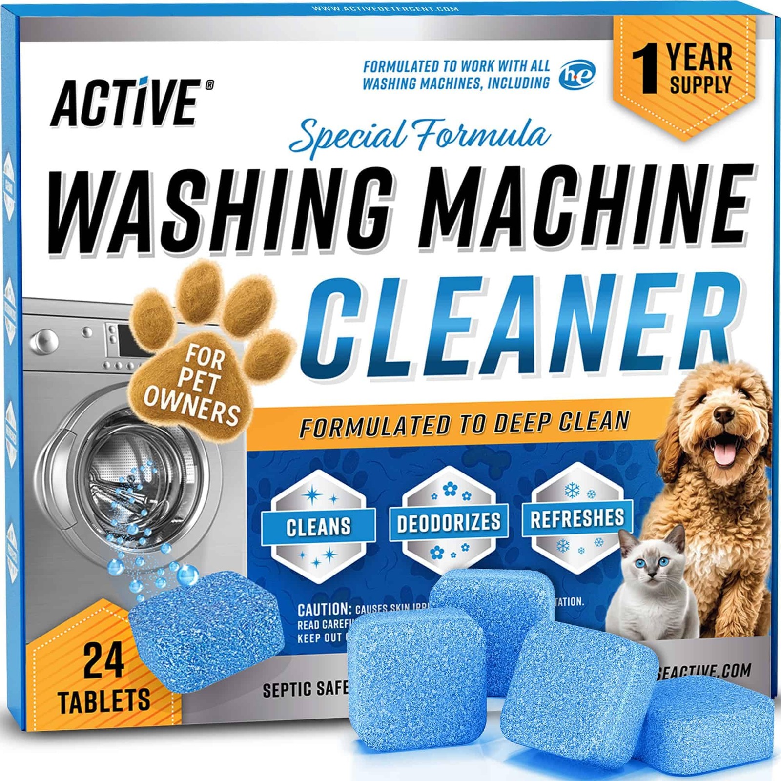 Washing Machine Cleaner for Pet Owners Enzymatic Deep Clean Descaler for Cat …