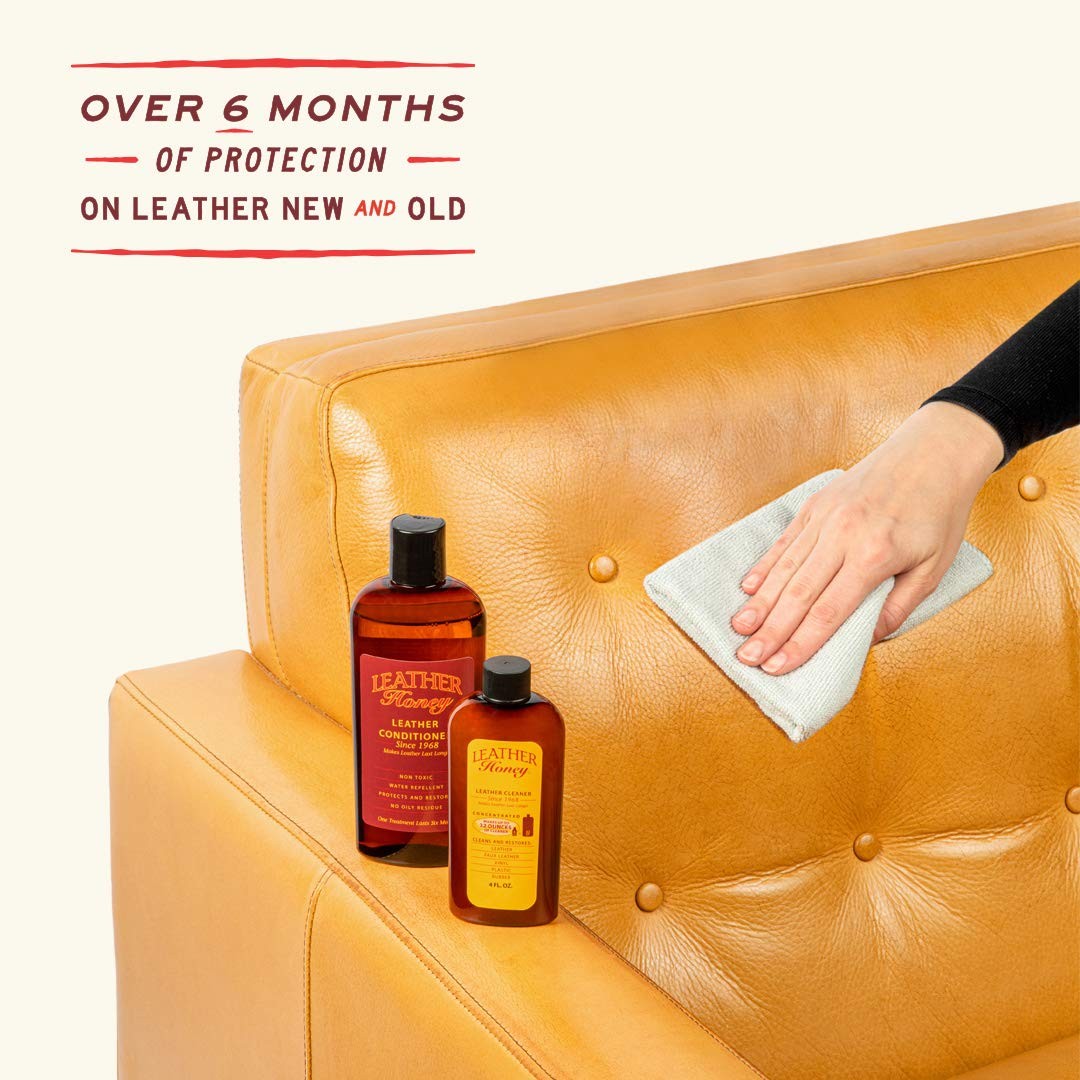 Leather Honey Conditioner 8 Fl Oz Non-Toxic Made in USA for All Leather