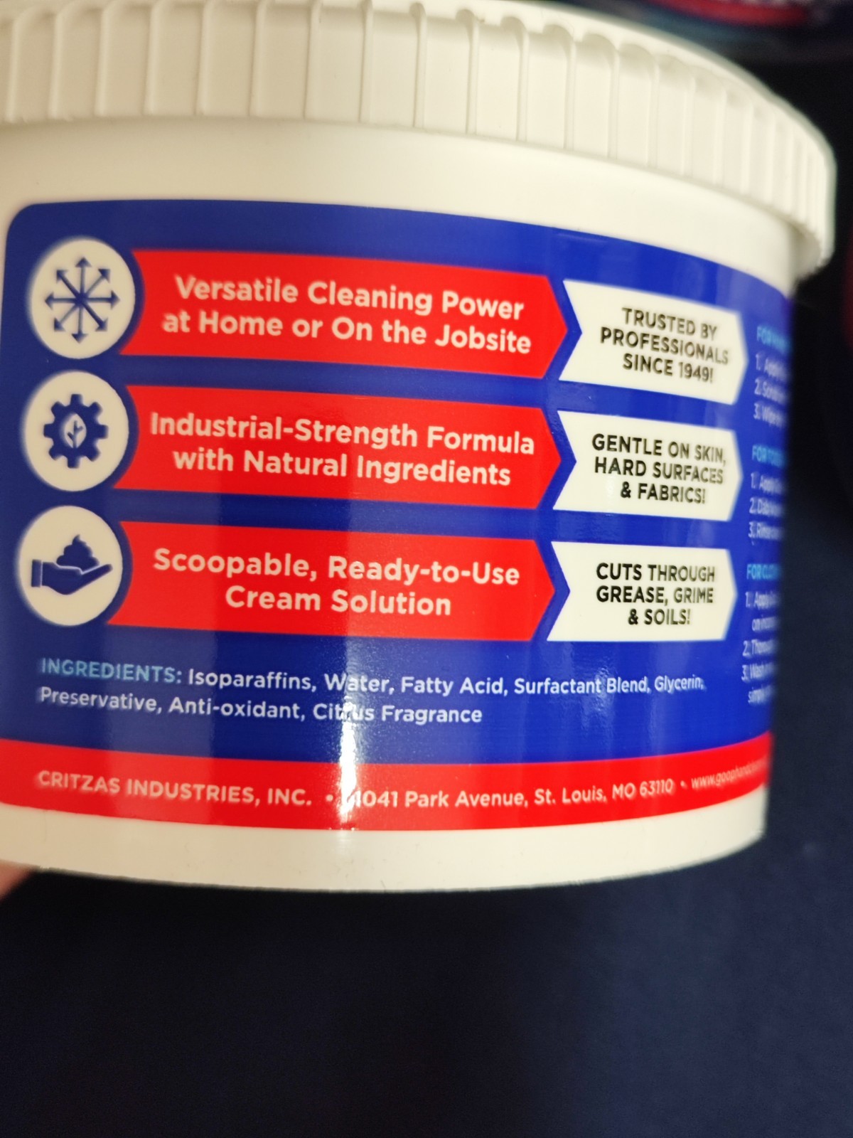 (5) Goop 14oz. Multi-Purpose Water-less Hand Cleaner & Stain Lifter (5 Total)