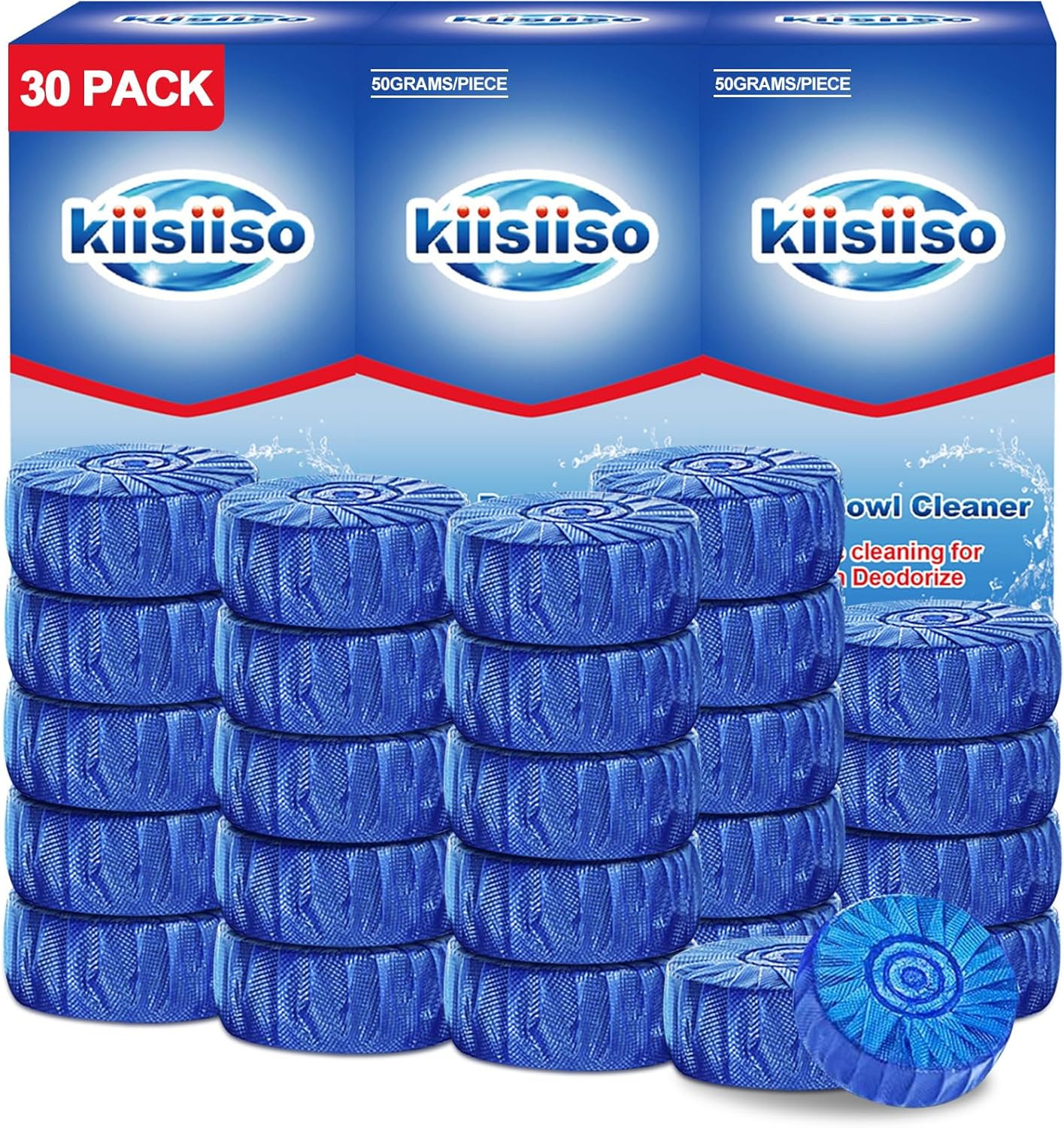 Toilet Bowl Cleaner Blue Tablets 18 Pack, Slow-Dissolving Automatic Bowl & Tank