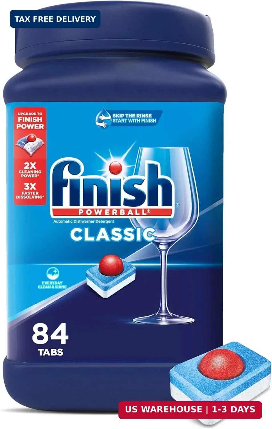 Finish Powerball Dishwasher Pods, Dishwasher Tablets Wrapper Free Formula, Unsce