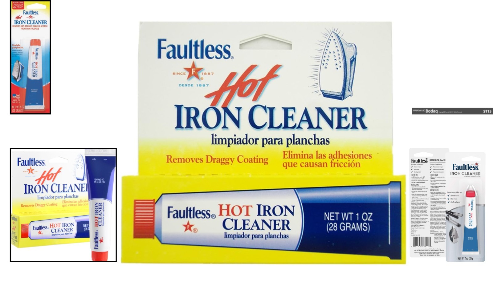 Faultless Hot Iron Cleaner 1oz – Cleans While Iron Heats, Non-Toxic & Effective