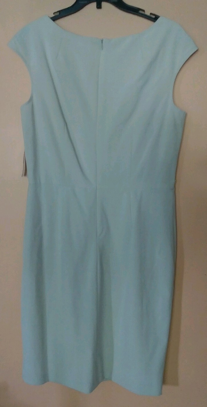 AA STUDIO AA CASUAL DRESS KHAKI SIZE 10 STRETCH NWT POLY RAYON SPANDEX SLEEVELES