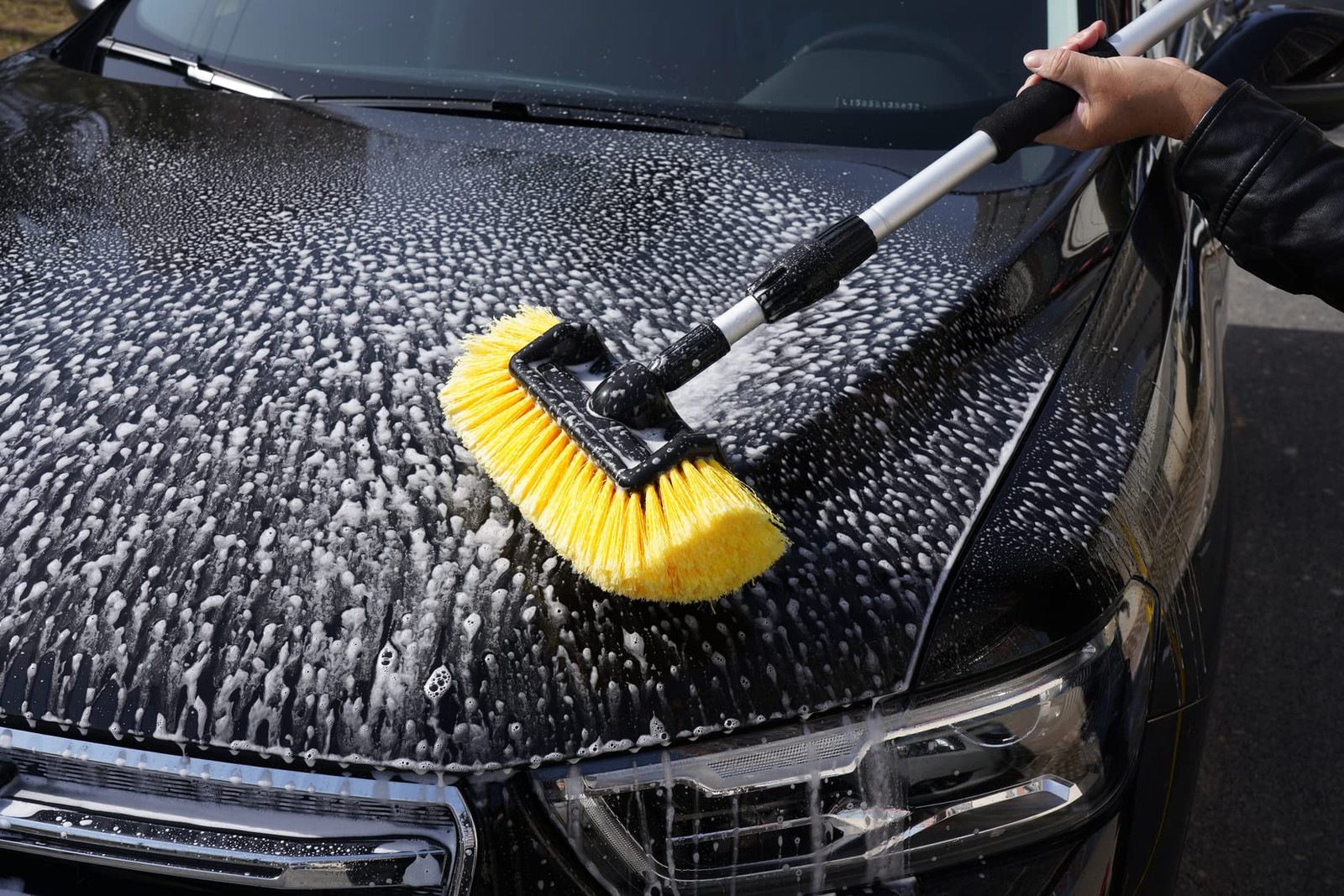 Scrubit 12 Car Wash Brush with Soft Bristles for Car Truck Boat Deck & House Cle