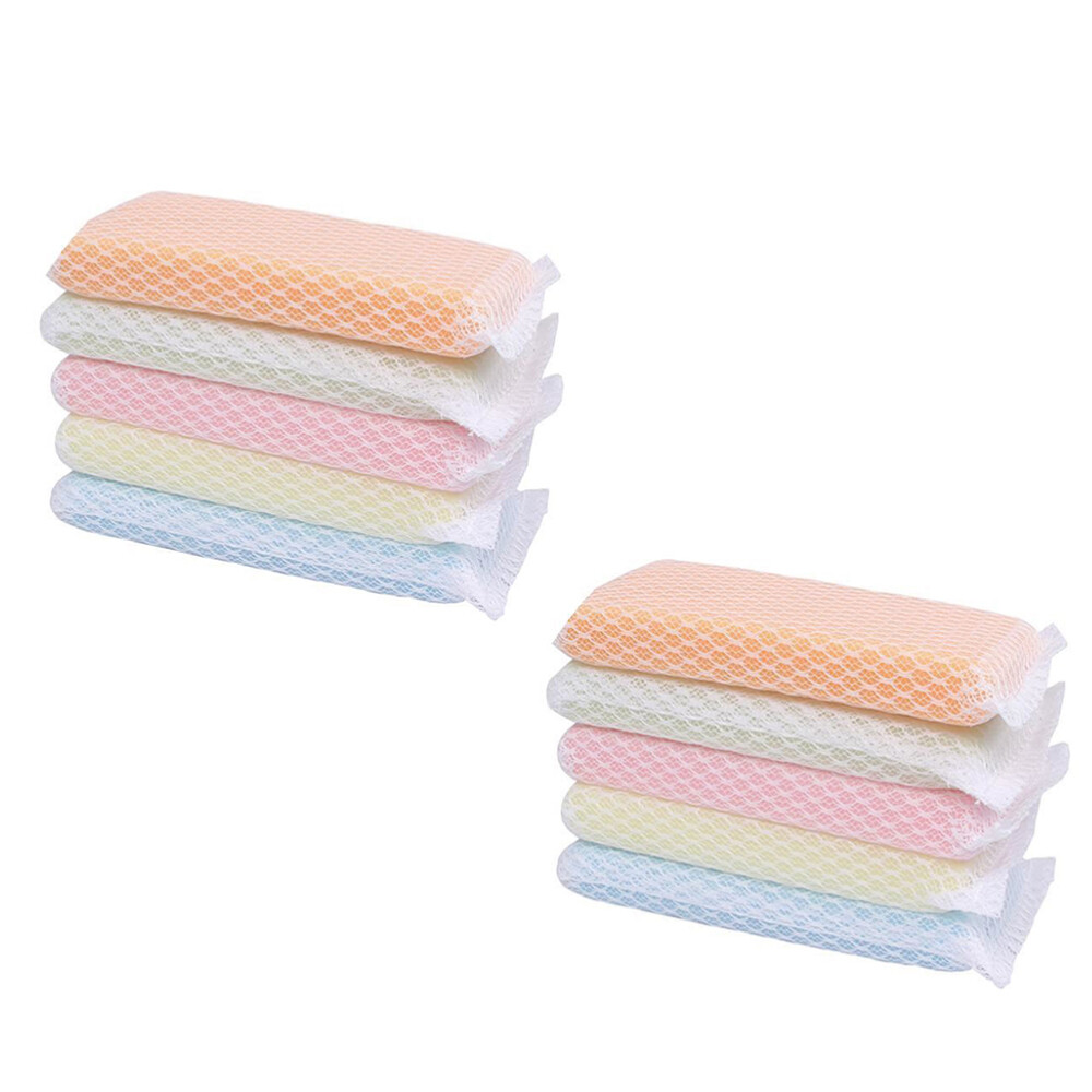 10pcs Scouring Pad Sponge Scrubber Cleaning Dishcloth Kitchen Dish Washing Cloth
