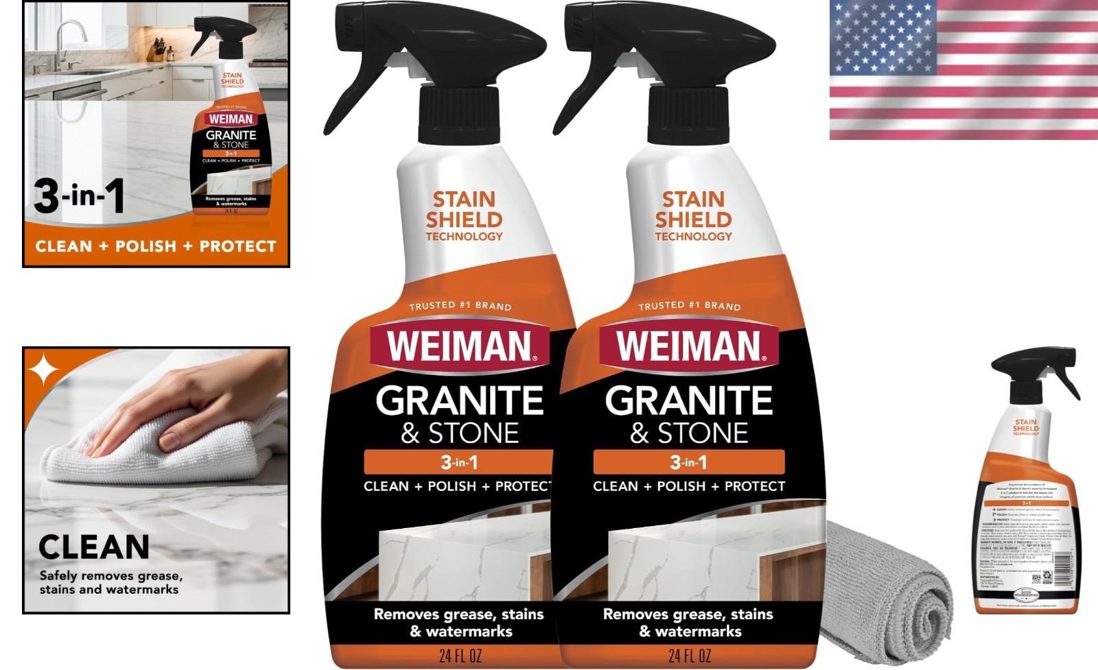 Streak-Free Stone Cleaner for Marble, Quartz, Granite