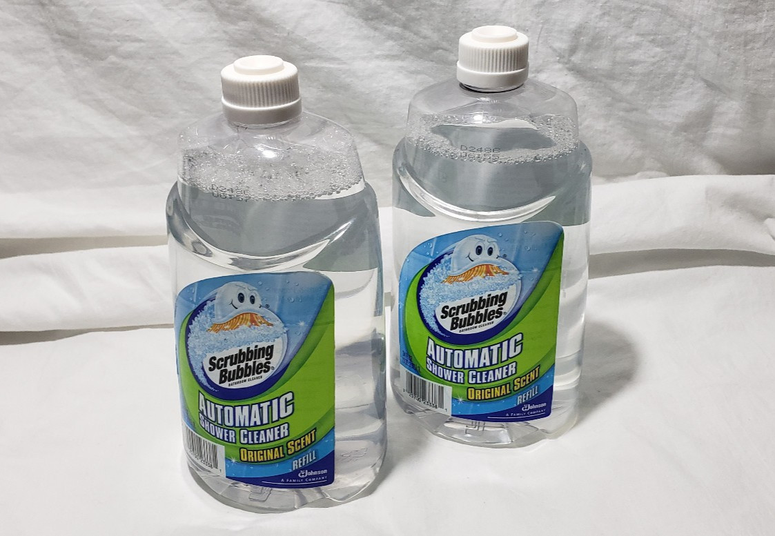 2 Scrubbing Bubbles Automatic Shower Cleaner Refill ORIGINAL Scent 34 fl oz New