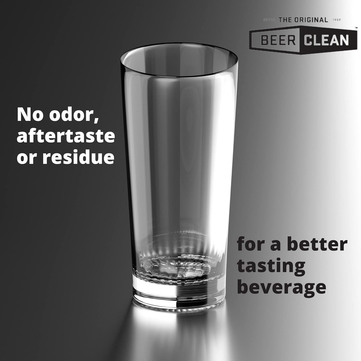 BEER CLEAN Bar Glass Cleaner, 0.5 Oz Packets (100-Pack) – Concentrated Powdered