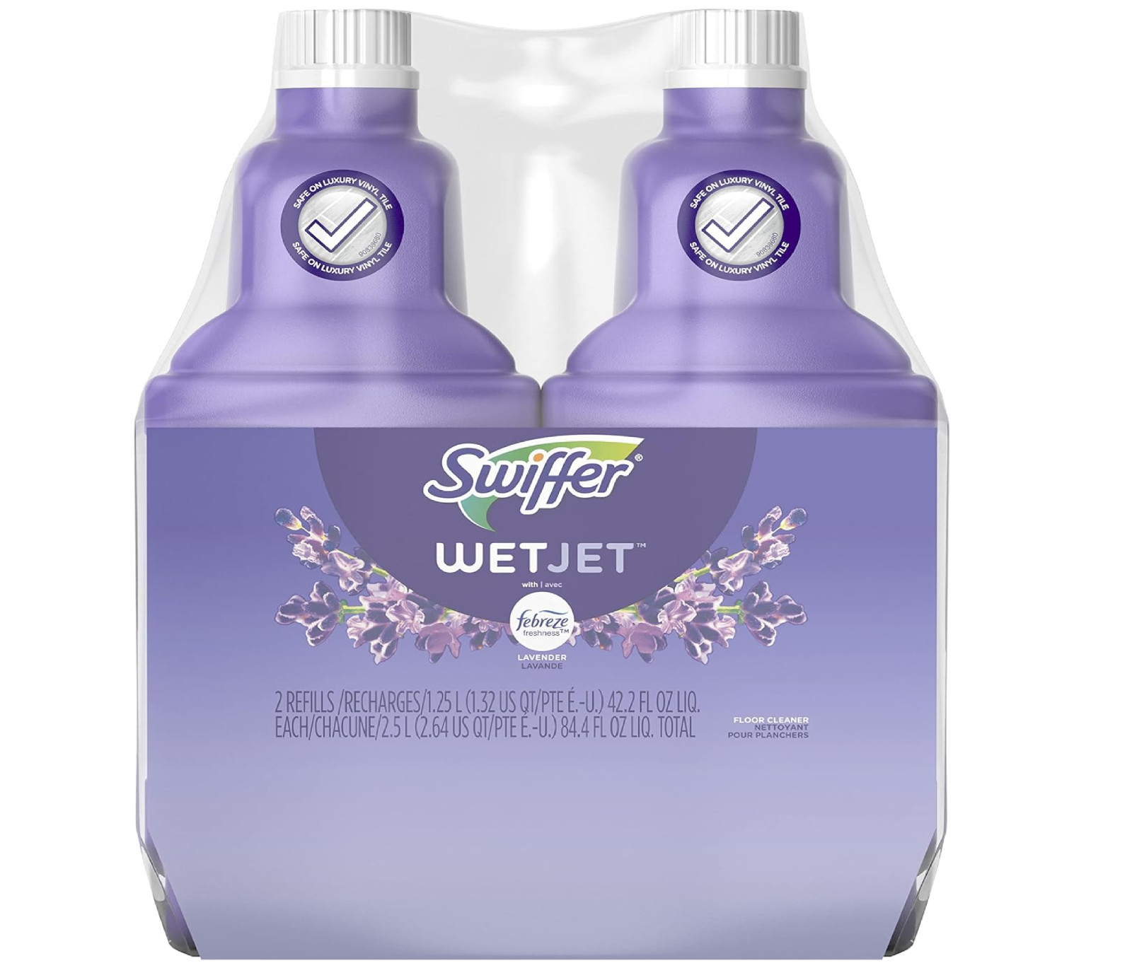 Swiffer WetJet Multi-Purpose Floor Cleaner Solution with Febreze Refill, Lavende