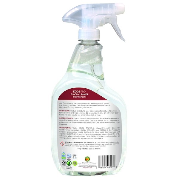 Ecos Pro Pl9295/06 Floor Cleaner,Orange,Liquid,Pk6