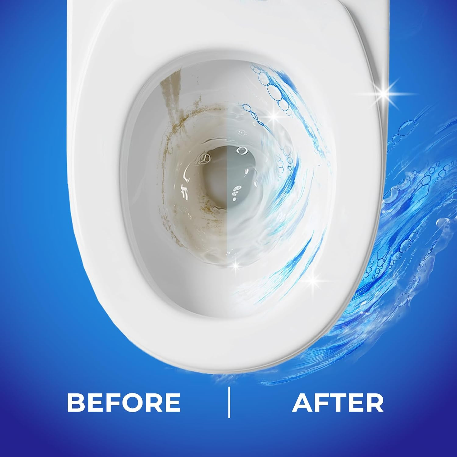 Toilet Bowl Cleaner Rim Hanger, 6 Count Automatic Bowl Toilet Cleaner, Cleans an