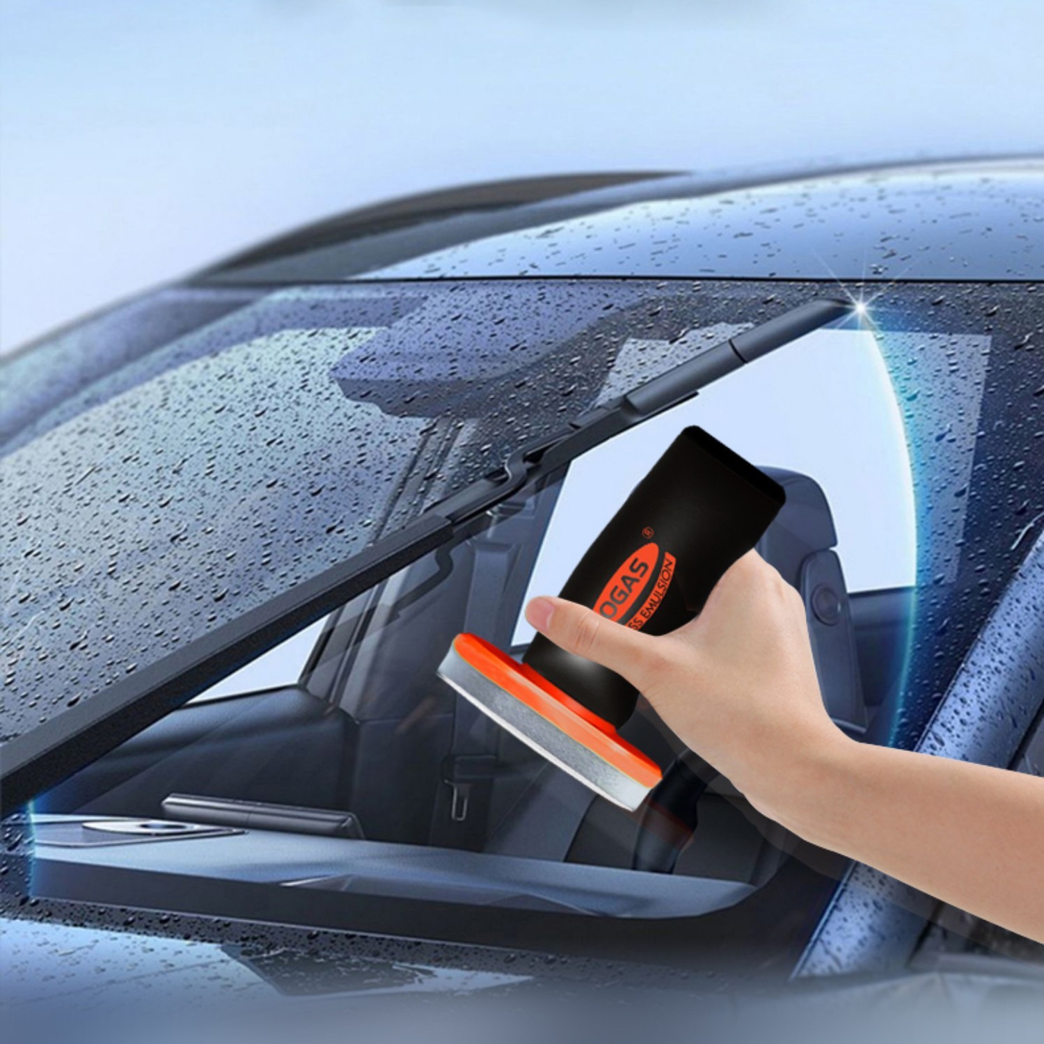 Automotive Car Glass Oil Film Remover Windshield Cleaner Brush for Safe Driving