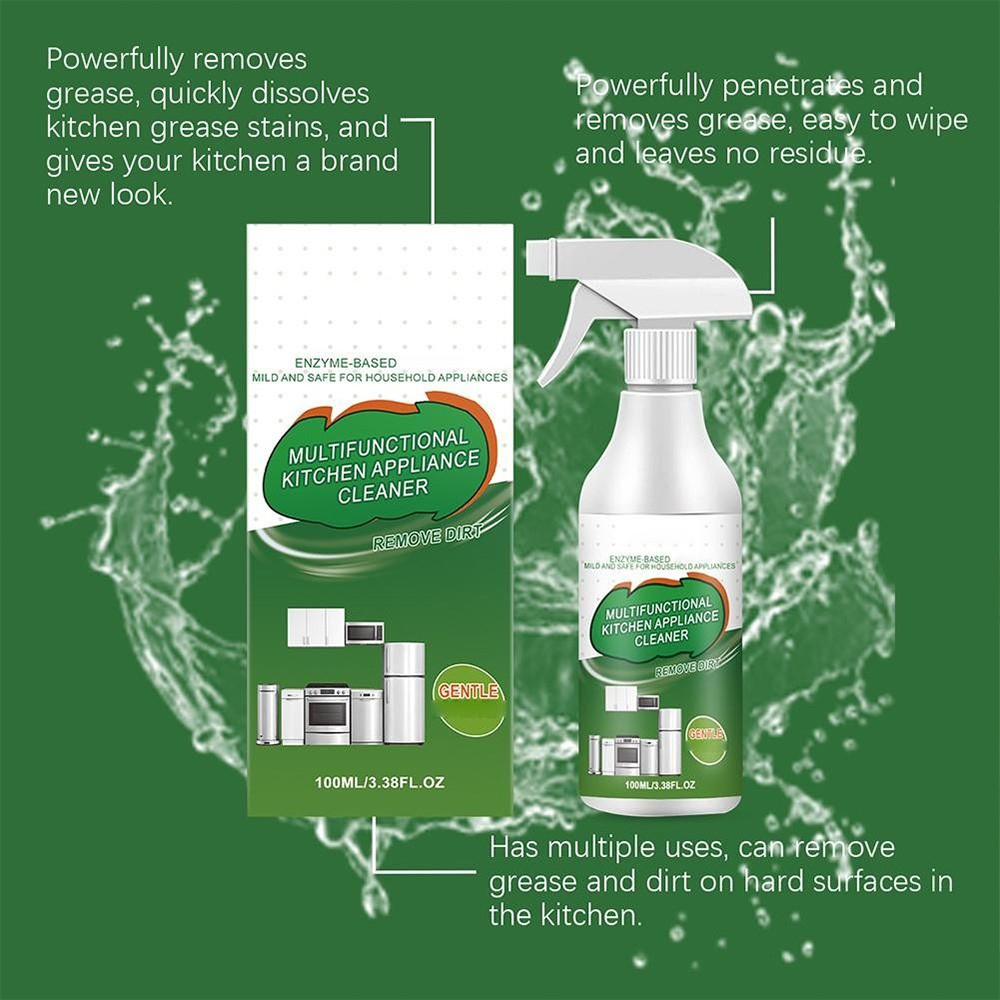 Multifunctional Kitchen Appliance Cleaner, Heavy Oil Stain Remover Cleaner Spray