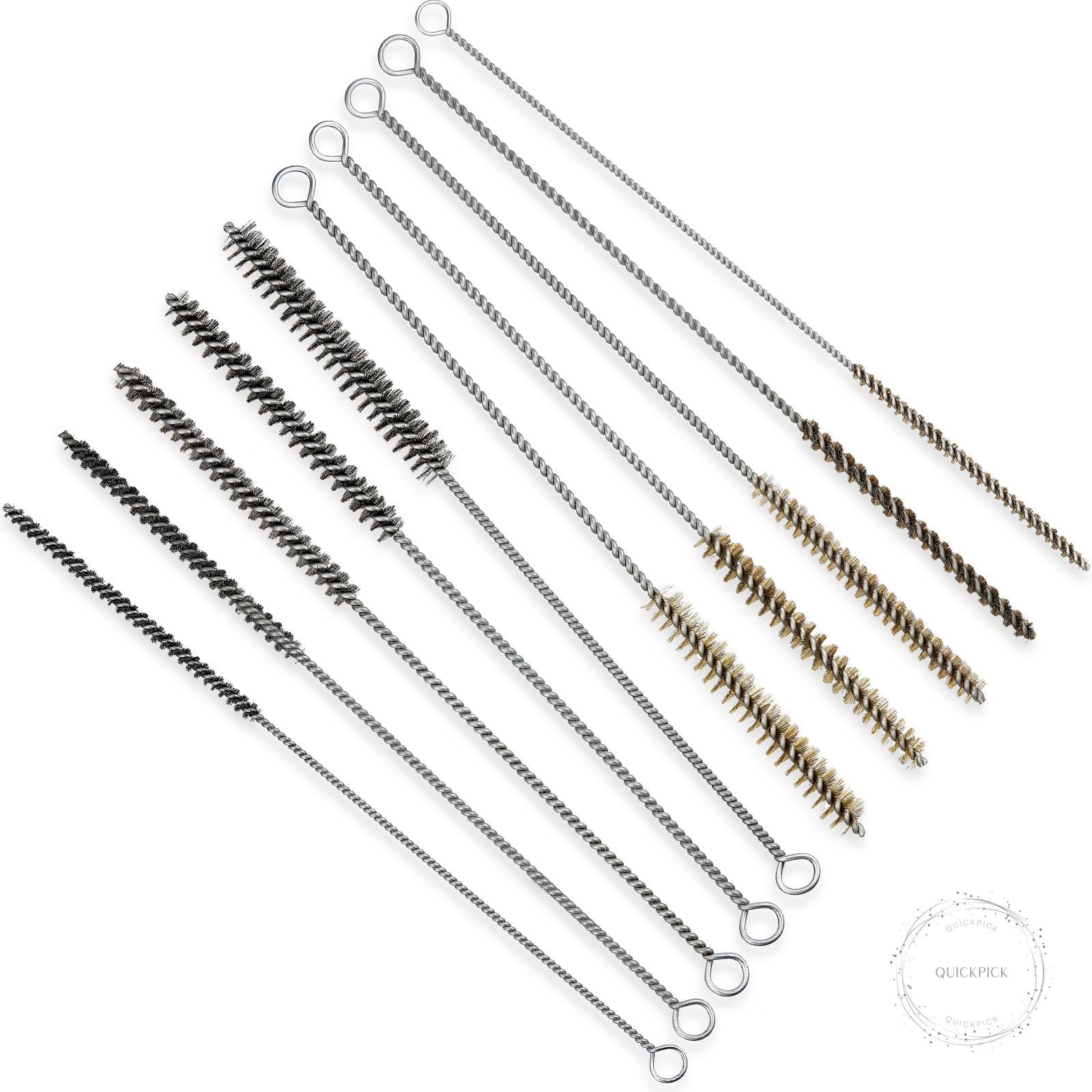 10 Pieces Wire Tube Brushes Bulk for Cleaning Pipe Tube Brass Stainless Steel Ro