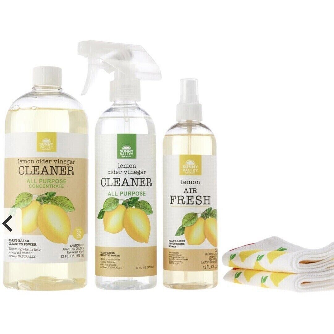 Sunny Valley 60 oz 5 Piece Cider Vinegar Cleaning Kit-Choose Scent-