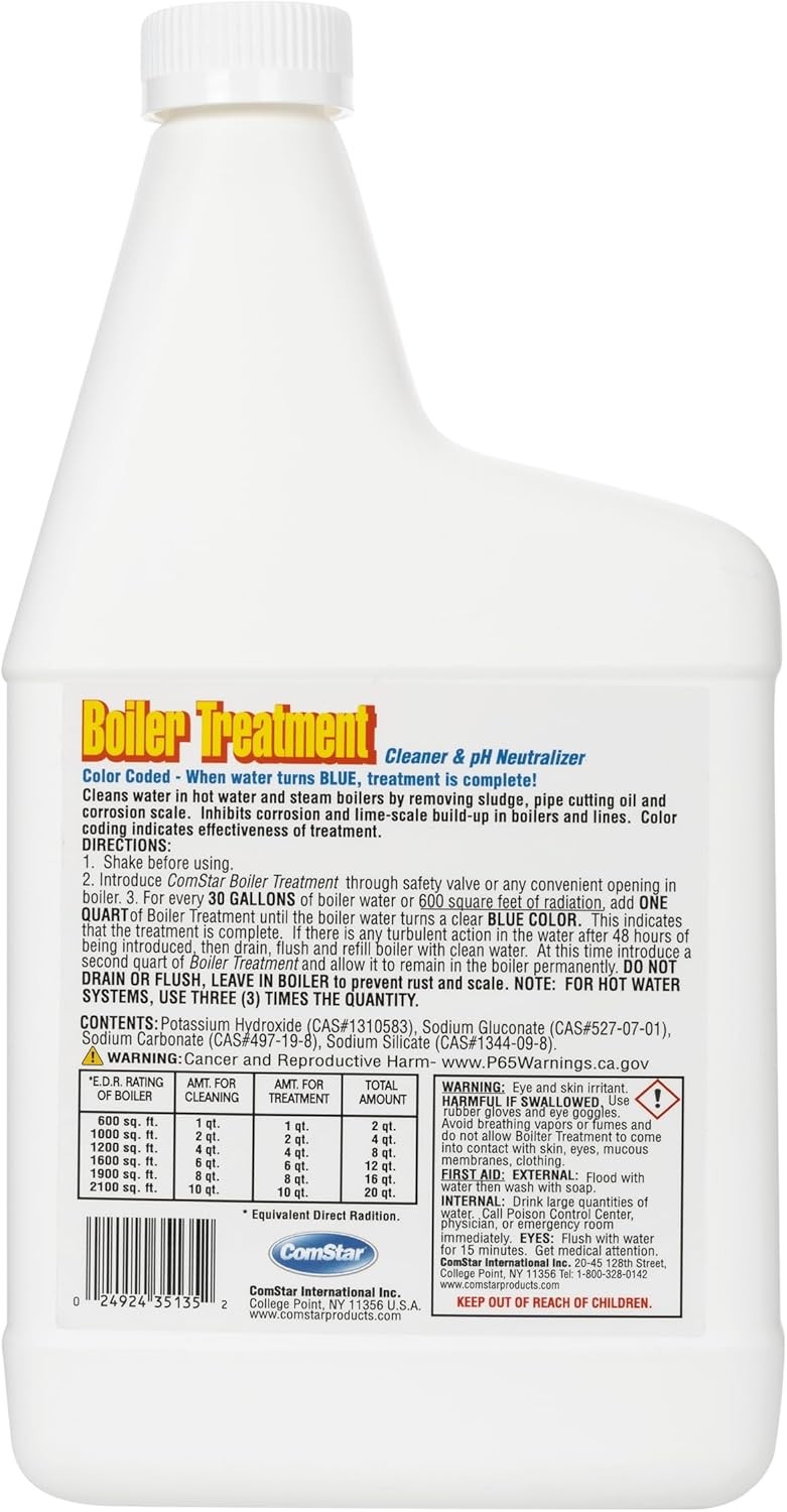 ComStar Boiler Treatment 1 Qt Boiler Water Cleaner & pH Neutralizer