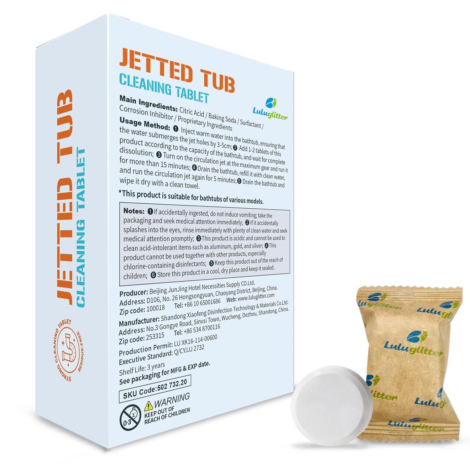 Jetted Tub Cleaner Spa Bathtub Cleaning 12 tabs Universal