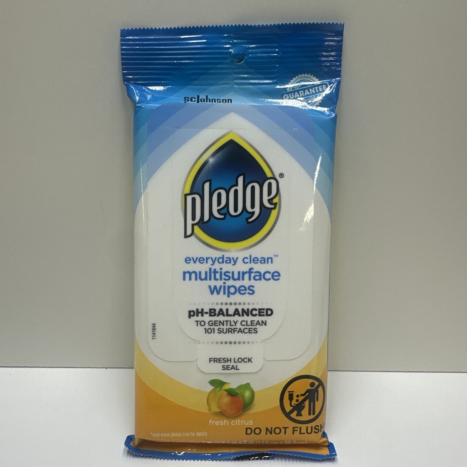 Pledge Multisurface Cleaning Wipes Ph Balanced Fresh Citrus 25 Count