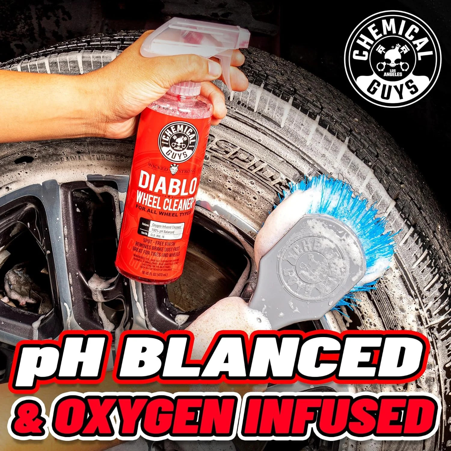 Chemical Guys Diablo Wheel Cleaner Spray – 2 Pack 16 oz Bottles, Safe on All Whe