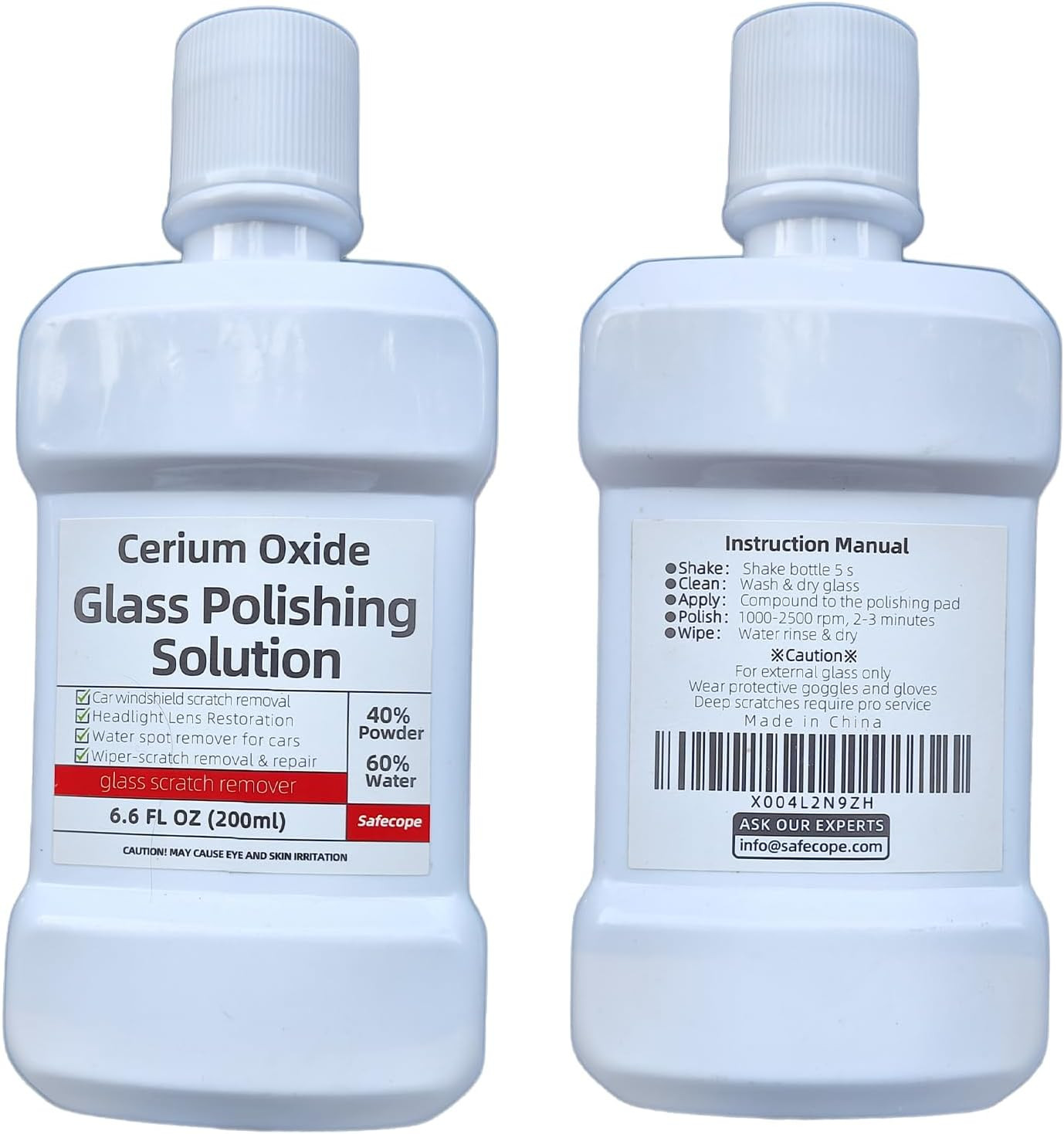 6.6 Fl Oz (200 Ml) Cerium Oxide Glass Polishing Liquid – Deep Cleaning Glass …