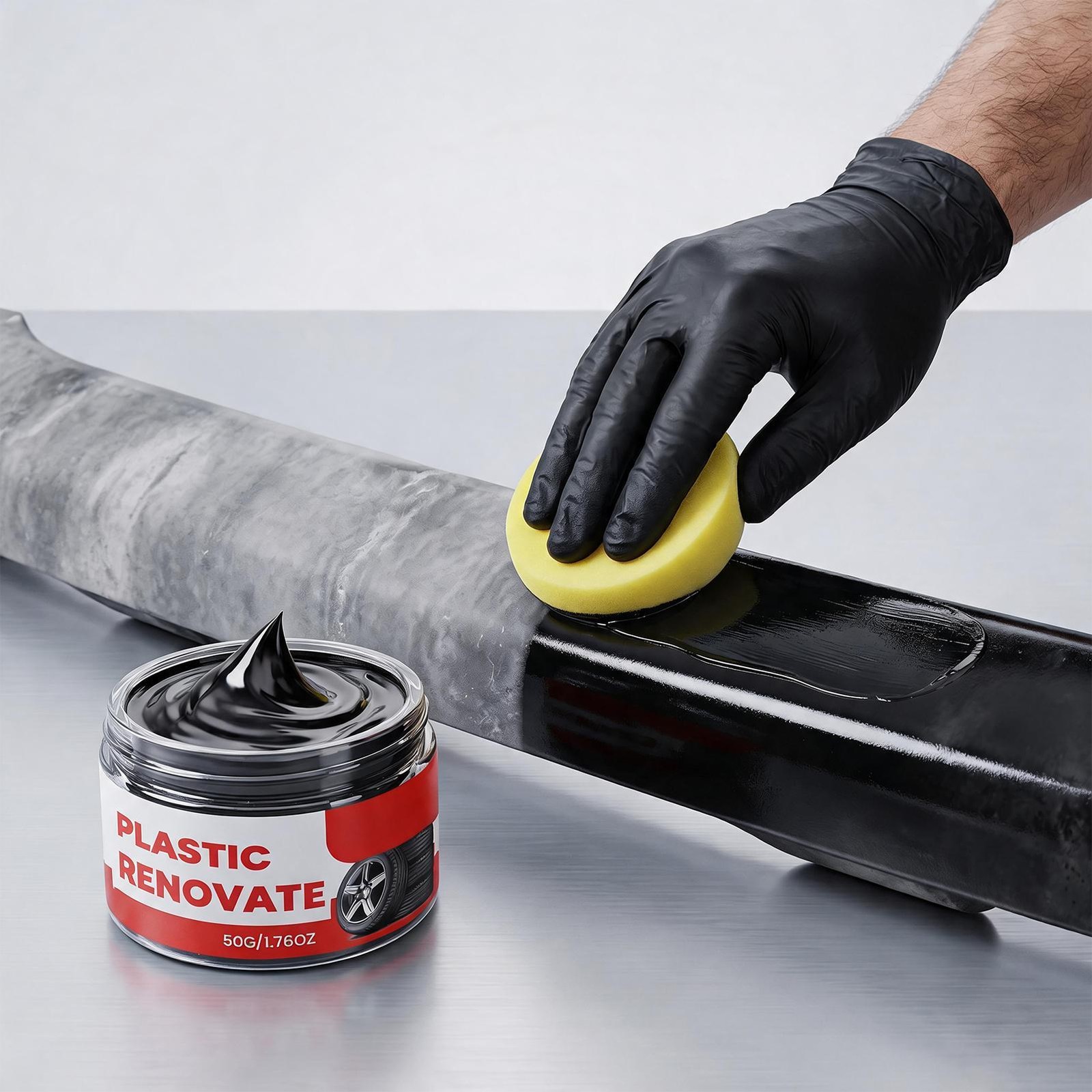Black Car Interior Plastic Repair Scratch Remover Wax Polishing Repair Cream