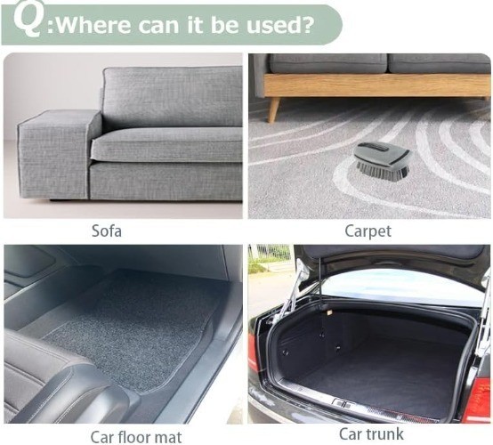 Cleaning Brush, Carpet Brush for Car Interior and Home, Couch (Gray)Color: Gray