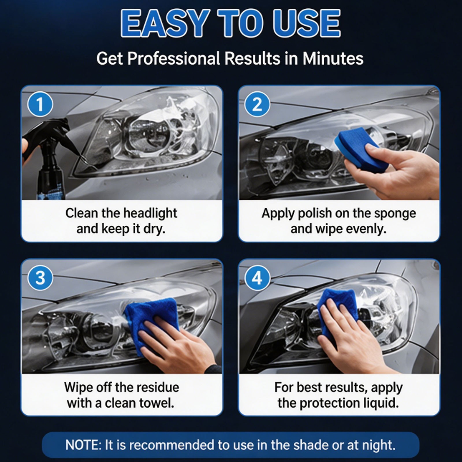 180ml Automotive Headlamp Restoration Fluid Kit Headlight Polishing Cleaner2026c