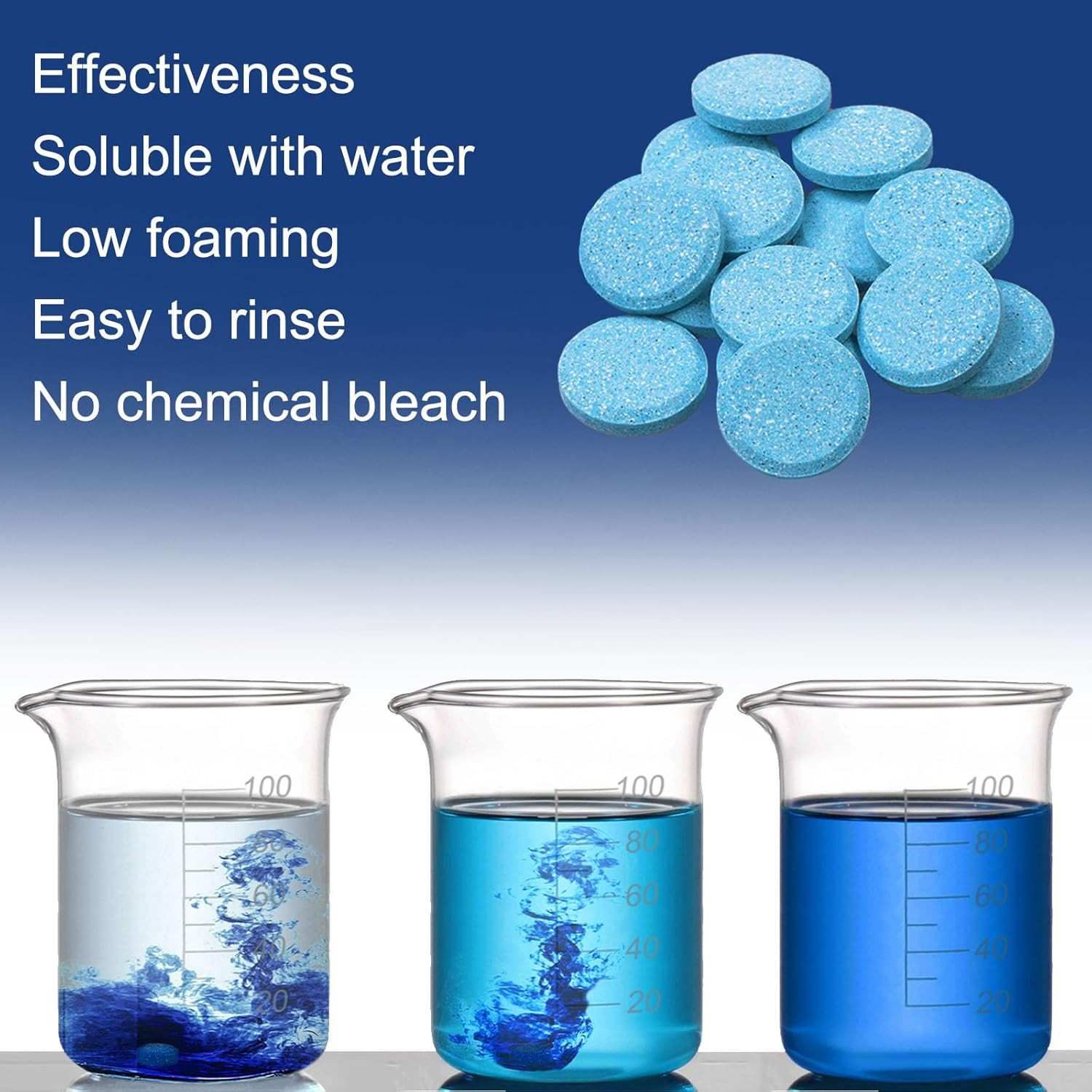 400 Effervescent Tablets for Car Windshield and Glass Cleaning