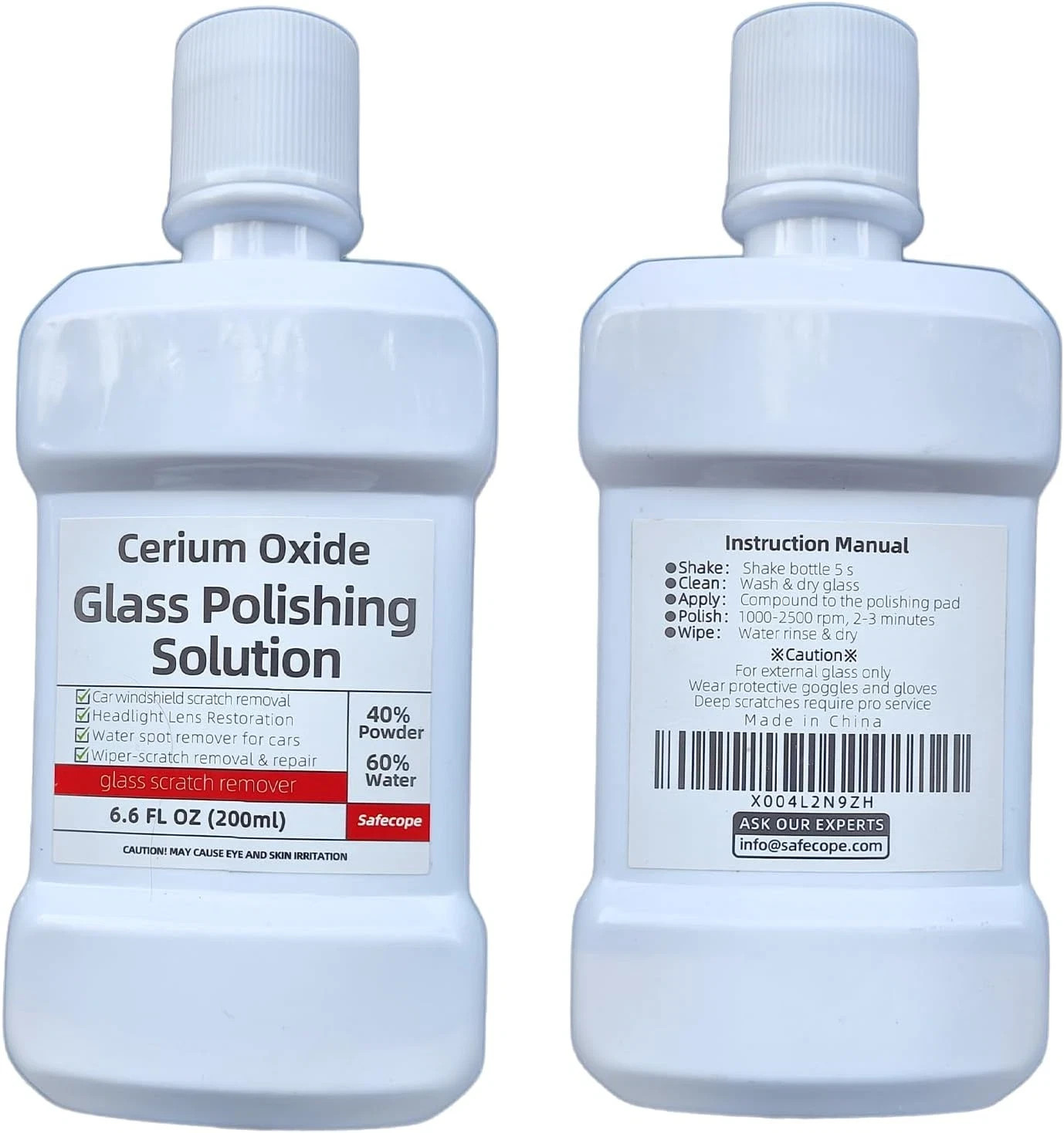6.6 Fl Oz (200 Ml) Cerium Oxide Glass Polishing Liquid – Deep Cleaning Glass & R