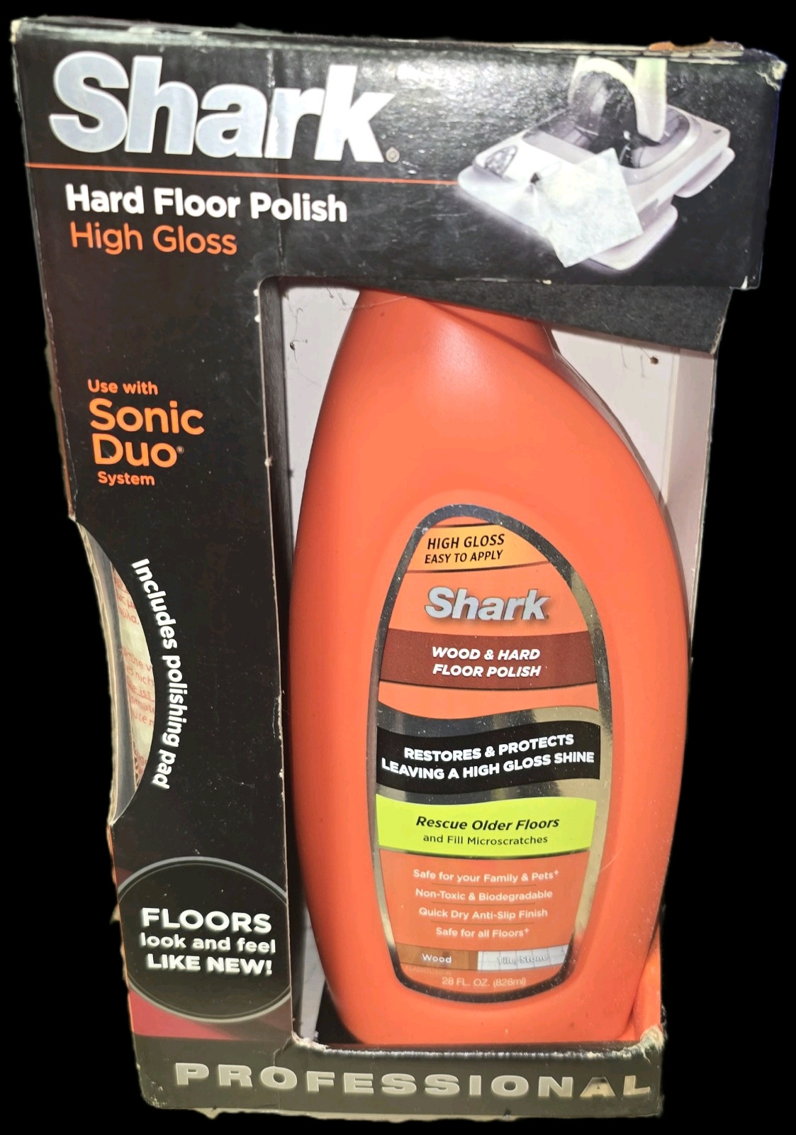 SHARK Wood & Hard Floor Cleaner Wood Floor Polish 28 oz. Discontinued NEW SEALED