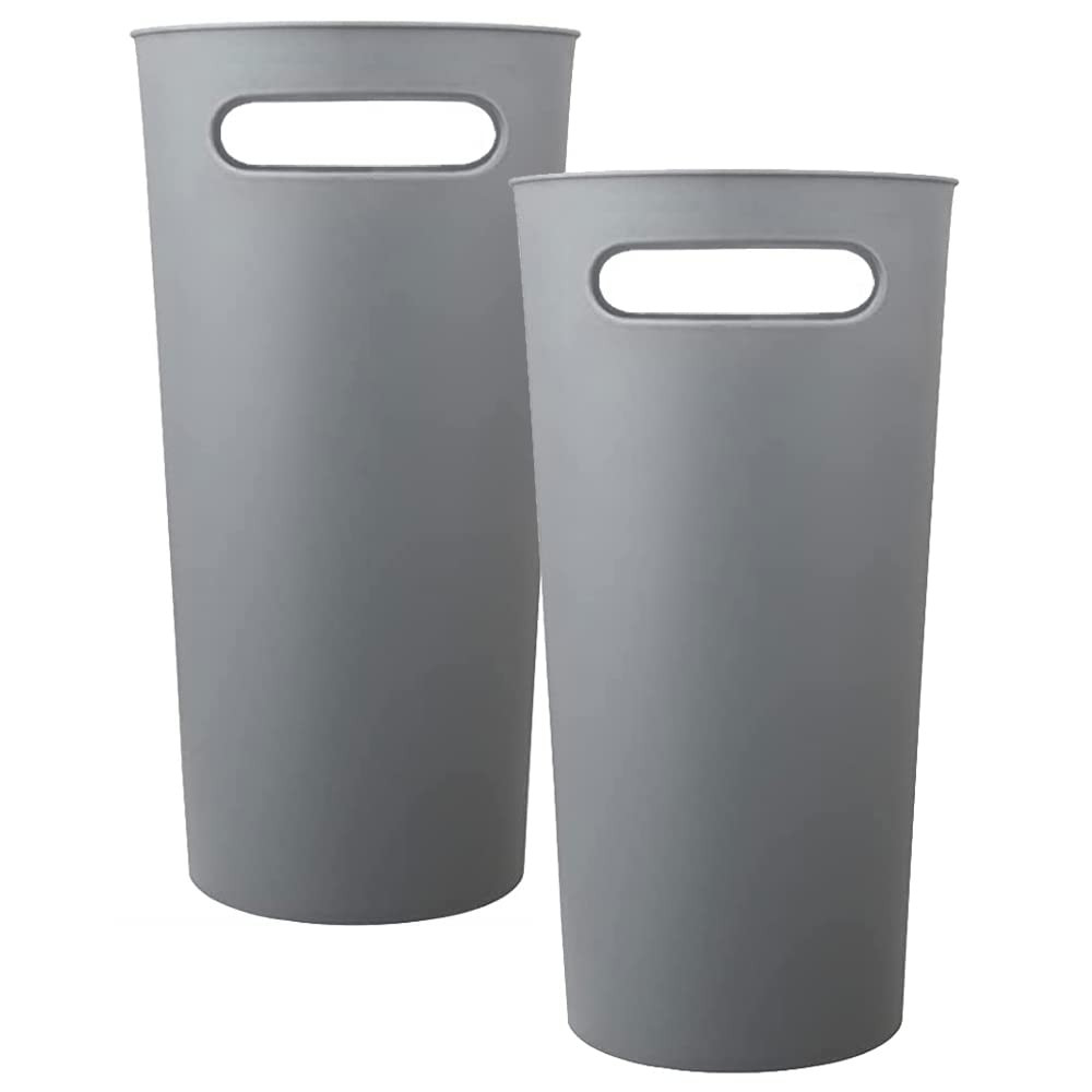 Small Trash Can Plastic Bathroom Wastebasket 3.2 Gallon Slim Garbage Container B