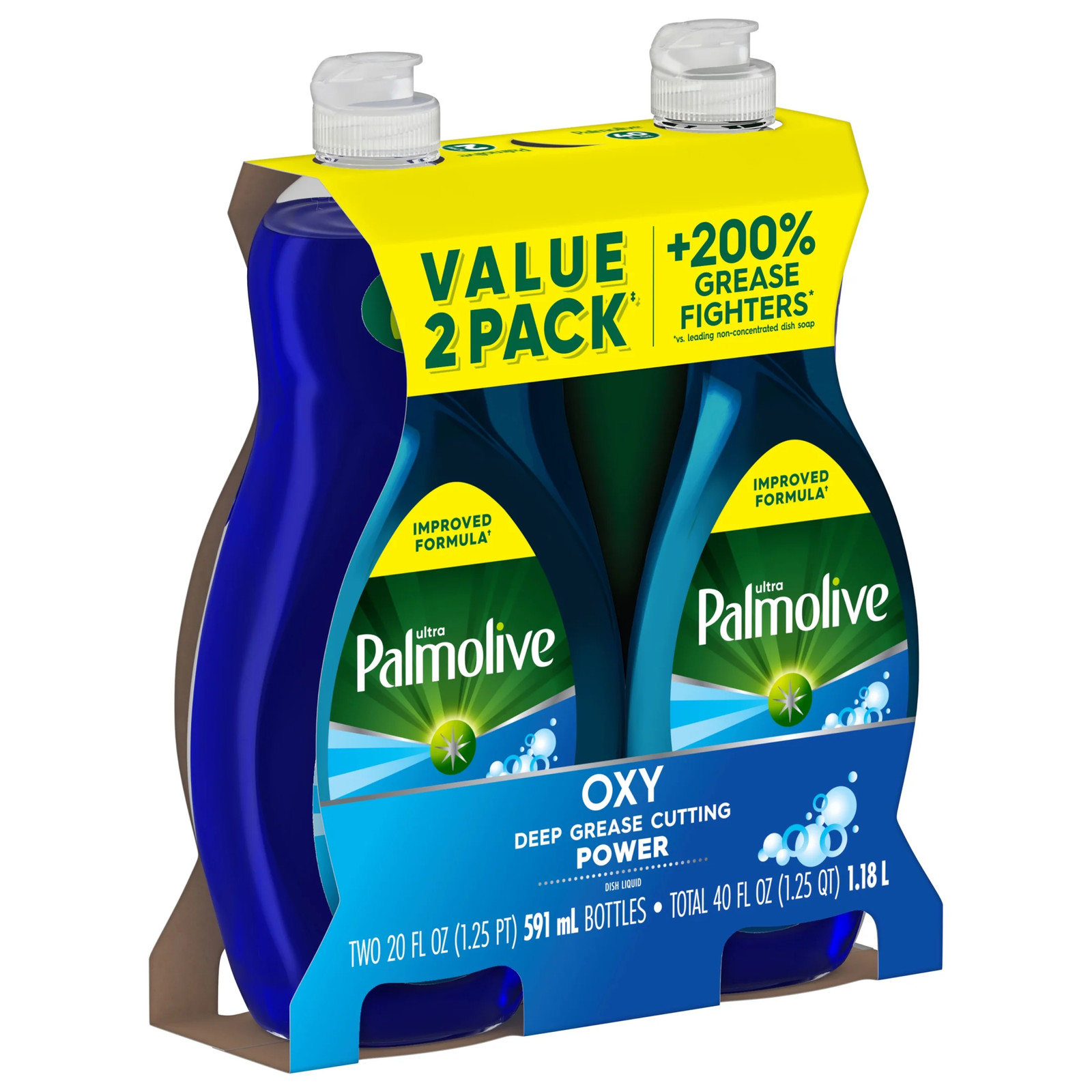 Ultra Oxy Liquid Dish Soap, Power Degreaser, 20 fl oz Bottle (2 Pack)