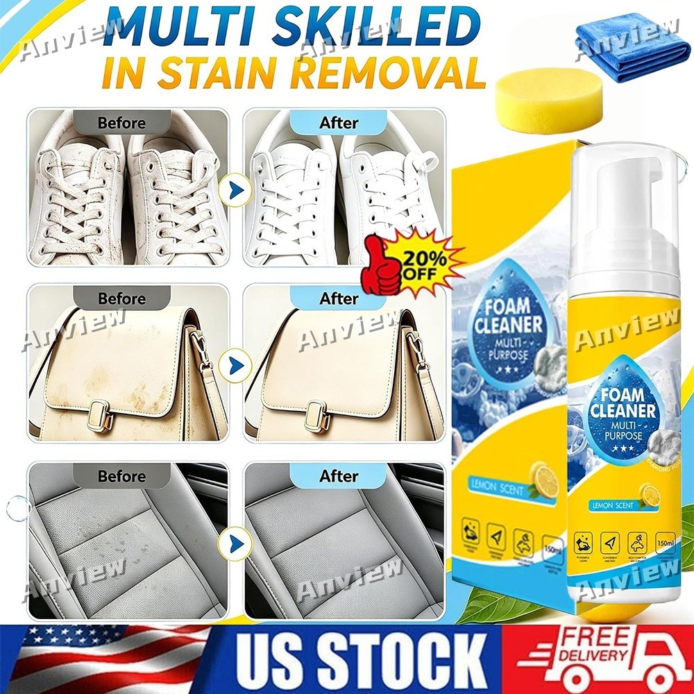 Multi-Enzyme Foam Cleaner,All-Purpose Deep Cleaning Spray For Car,Kitchen,Sofa