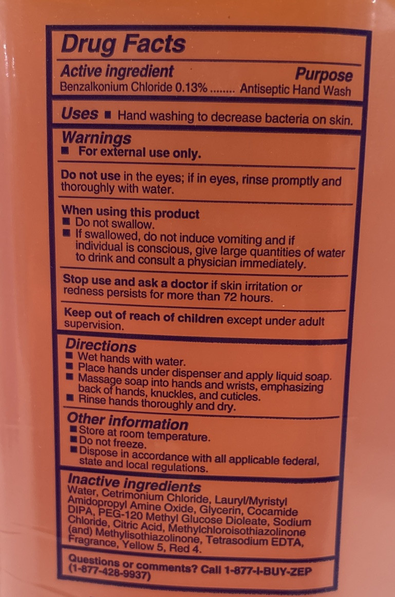 ZEP 314924 Acclaim Anti-Bac Hand Soap 2 Pack (1 Gallon Per Bottle)