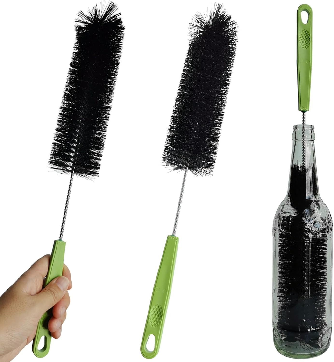 17 Inches Extra Long Handle Bottle Cleaning Brush for Narrow Neck Wine, Beer Bot